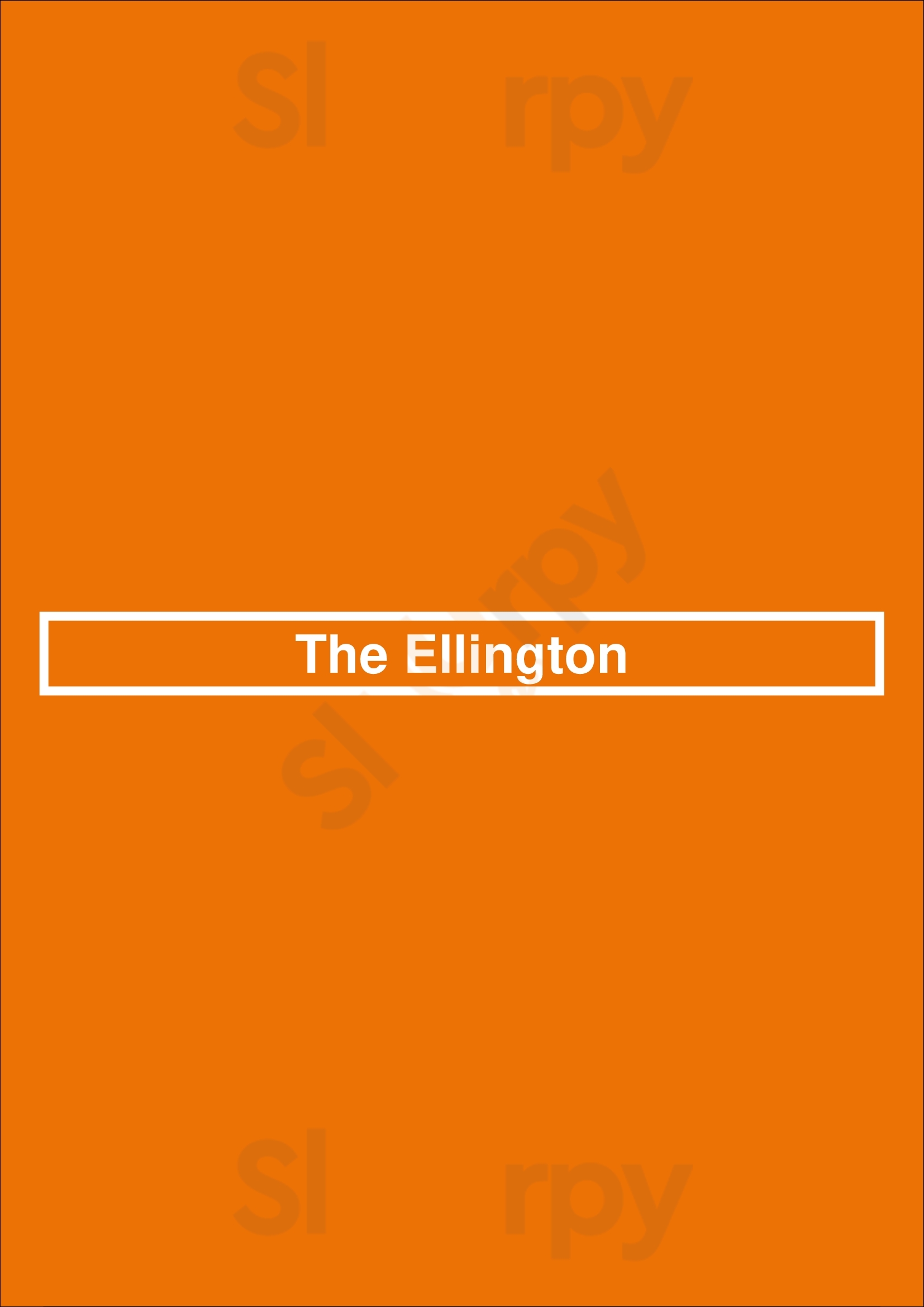 The Ellington New York City Menu - 1