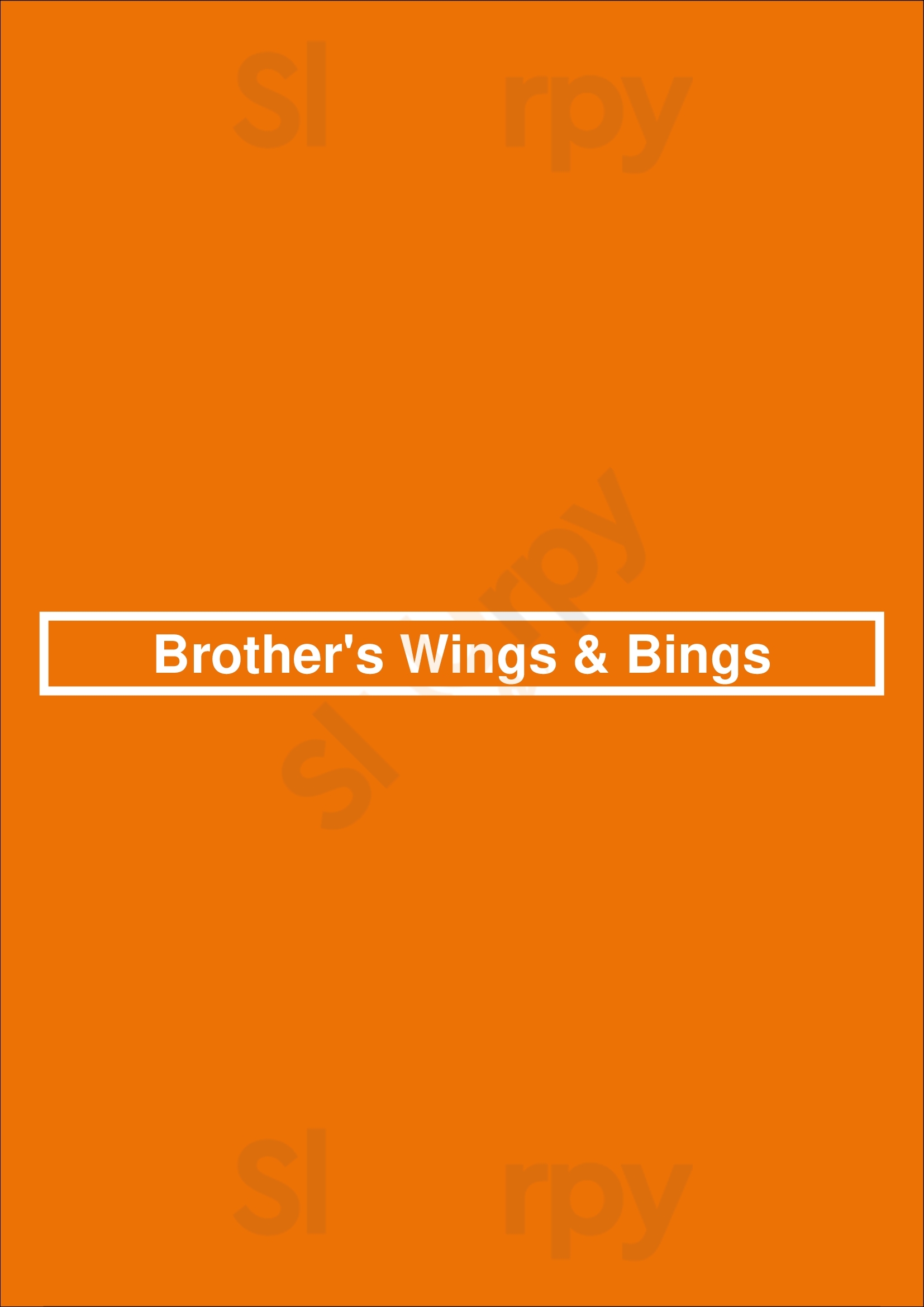 Main Menu - Brother's Wings & Bings