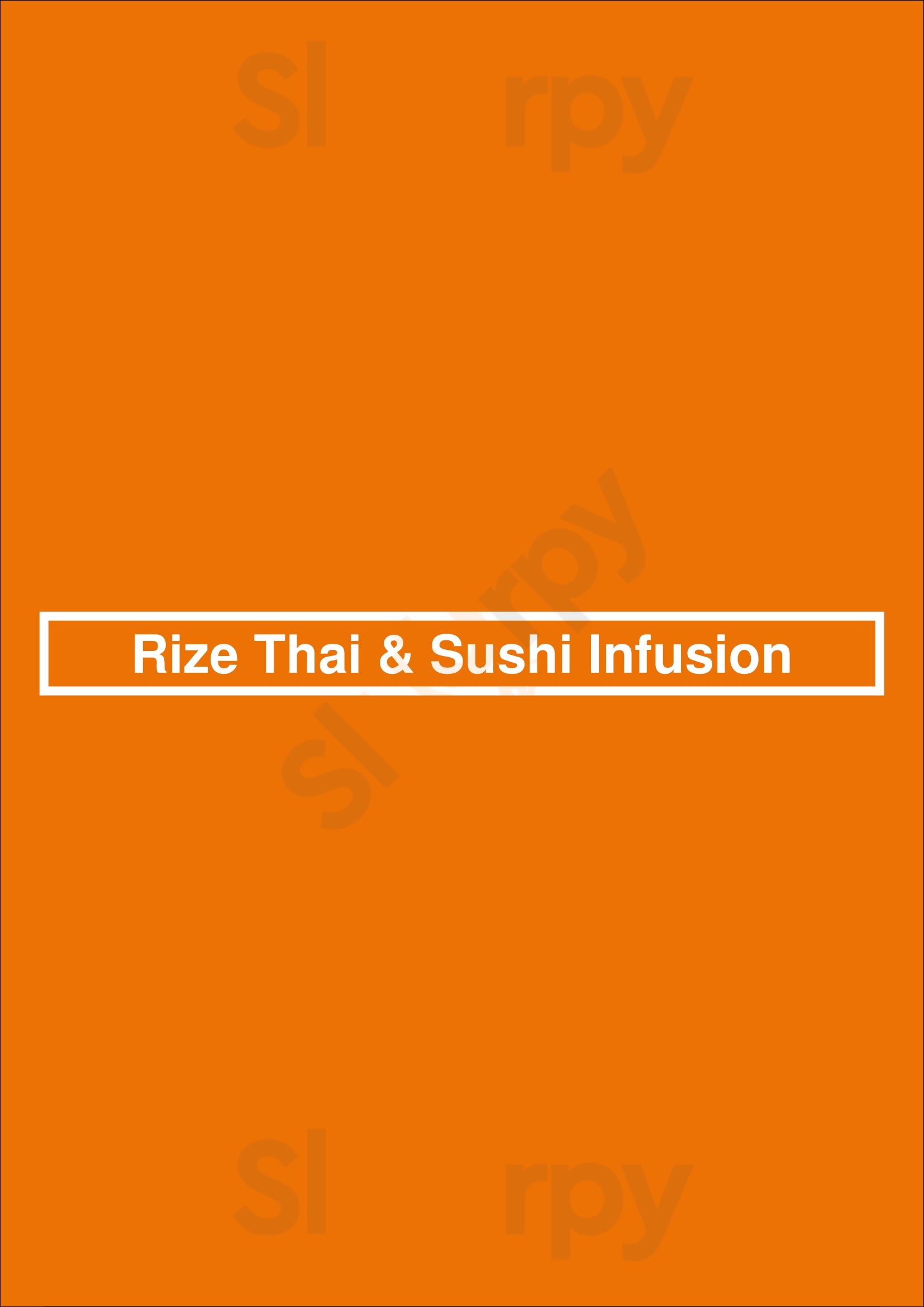 Rize Thai & Sushi Infusion Santa Monica Menu - 1