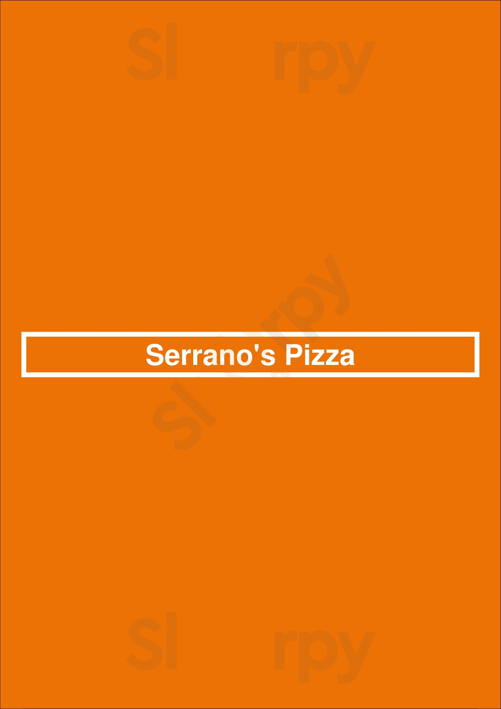 Main Menu - Serrano's Pizza