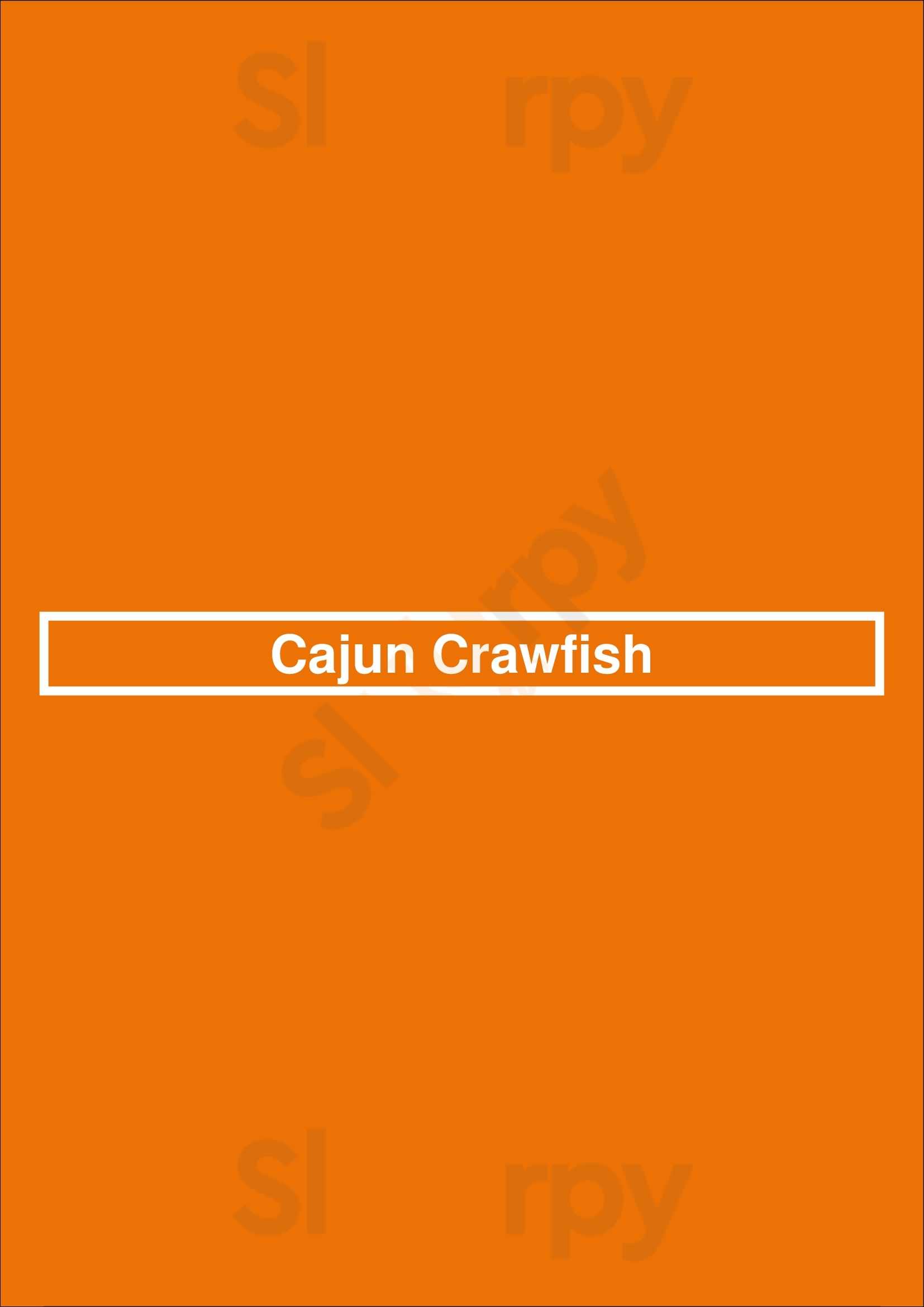 Main Menu - Cajun Crawfish