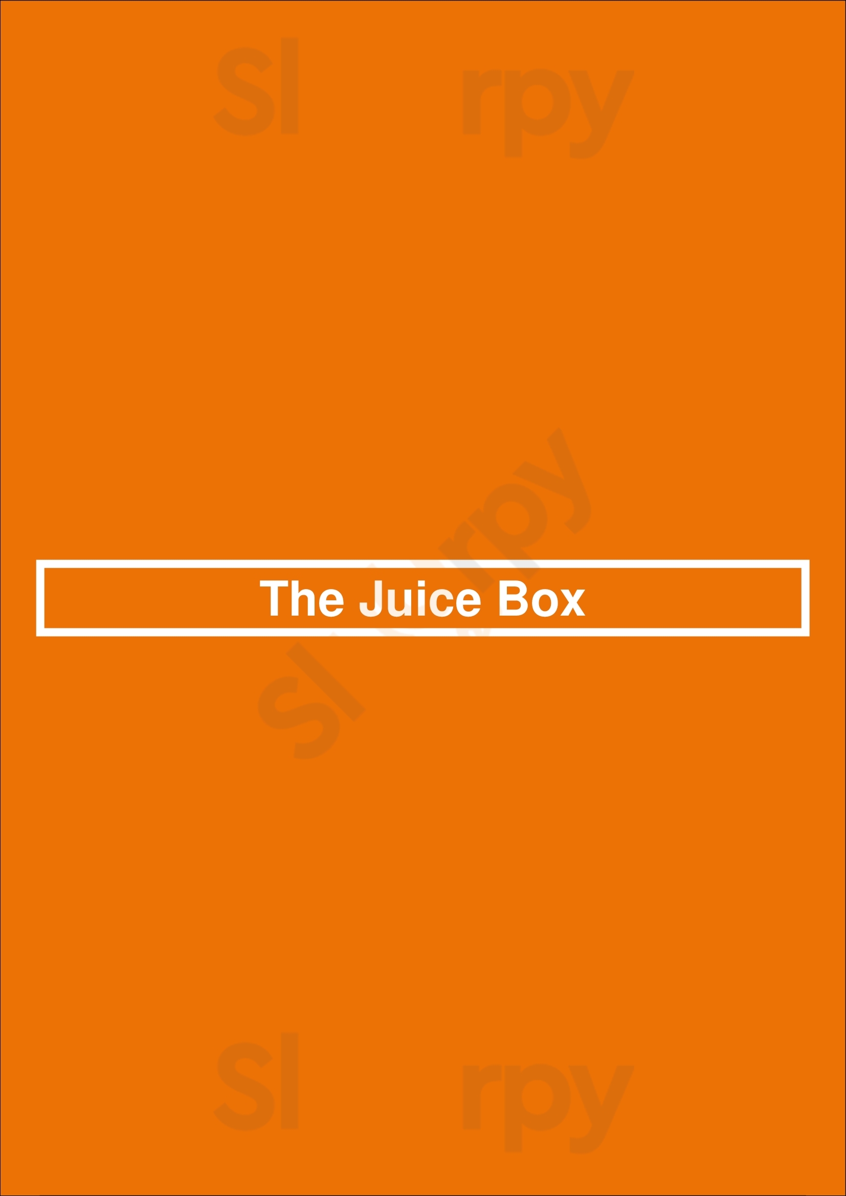 The Juice Box Boston Menu - 1