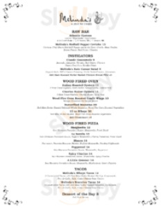 Melinda's menu