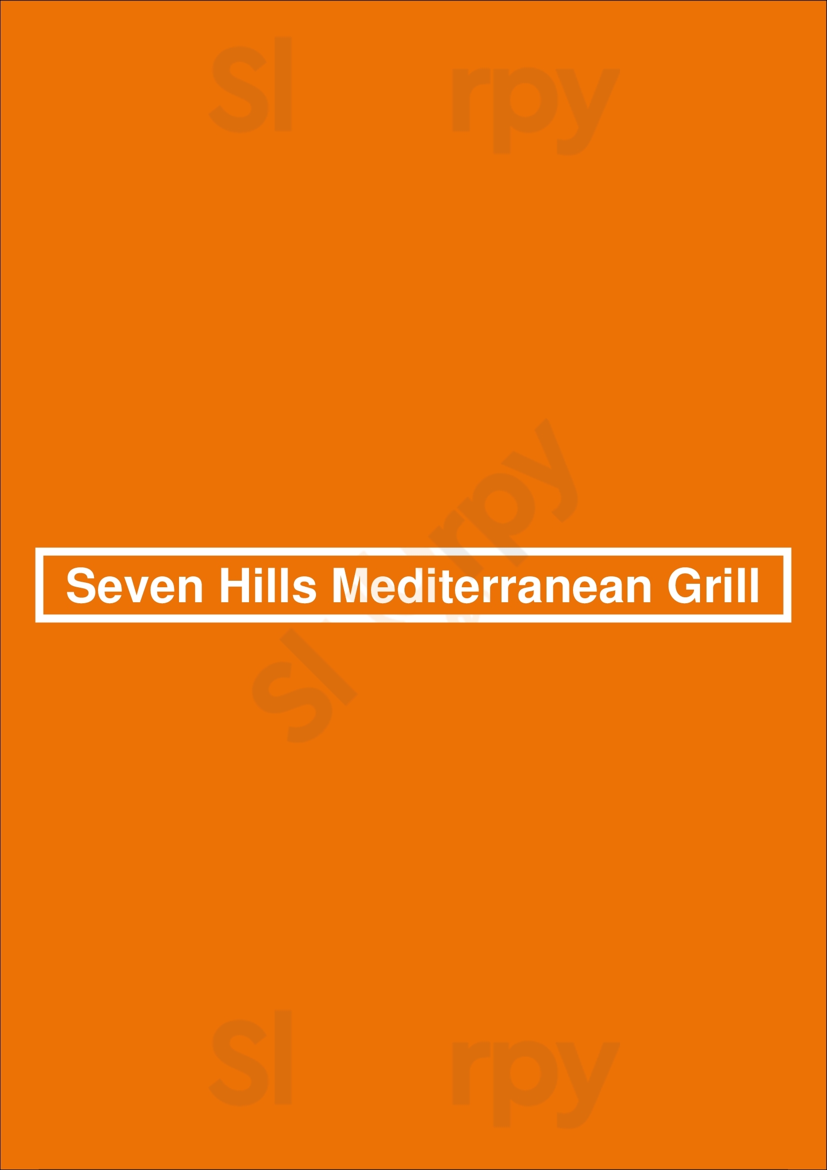 Seven Hills Mediterranean Grill New York City Menu - 1