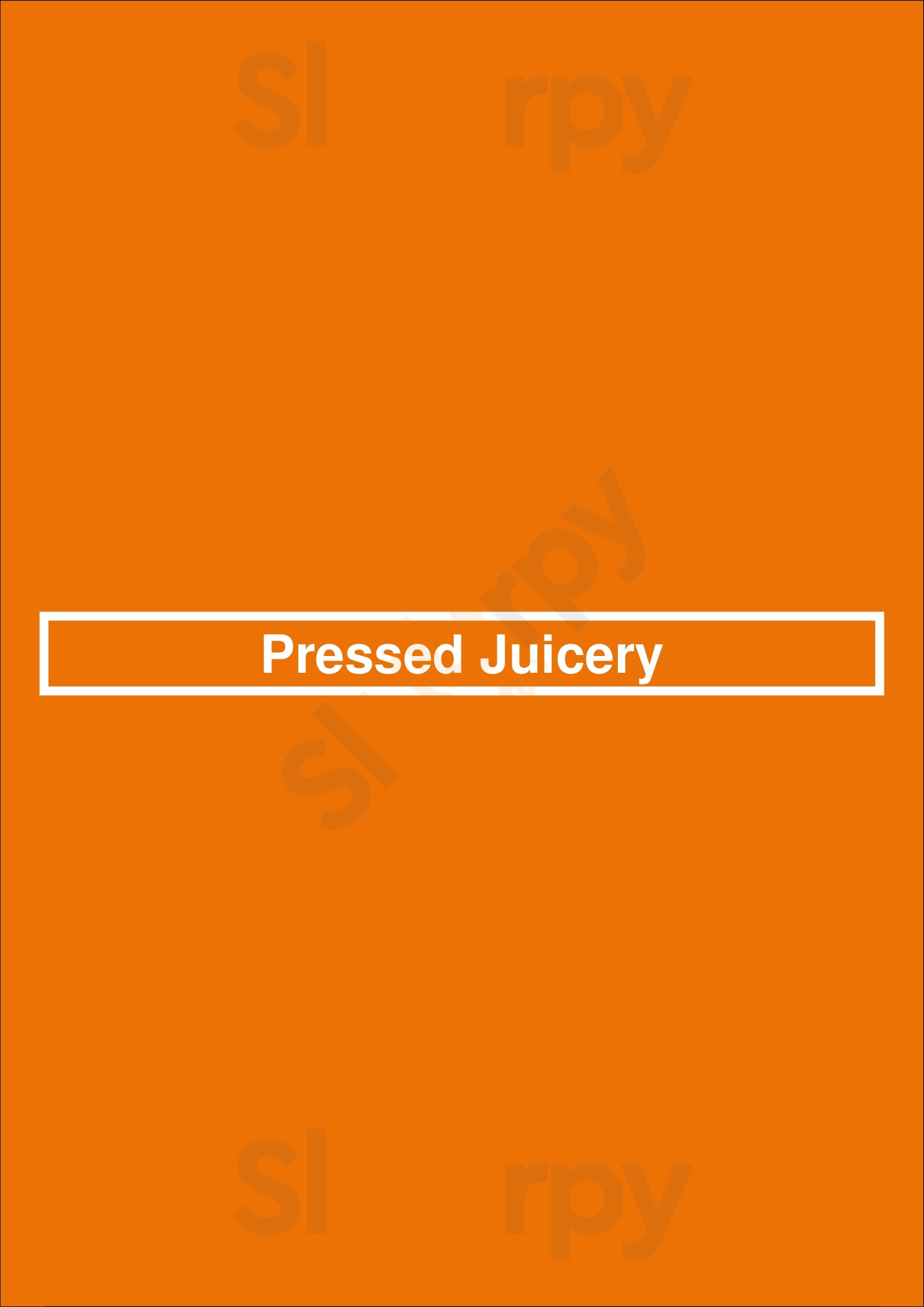 Main Menu - Pressed Juicery