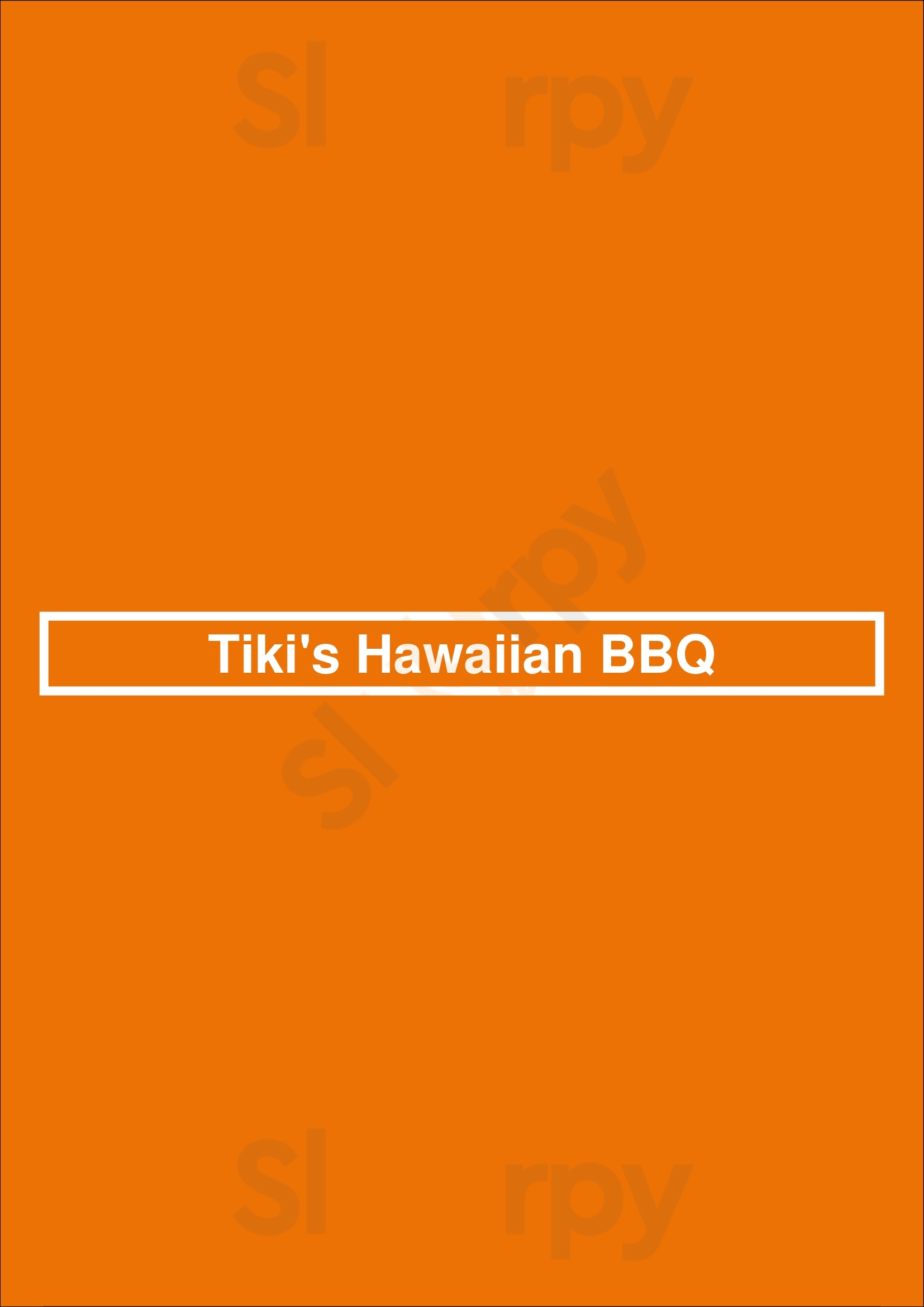 Main Menu - Tiki's Hawaiian Bbq