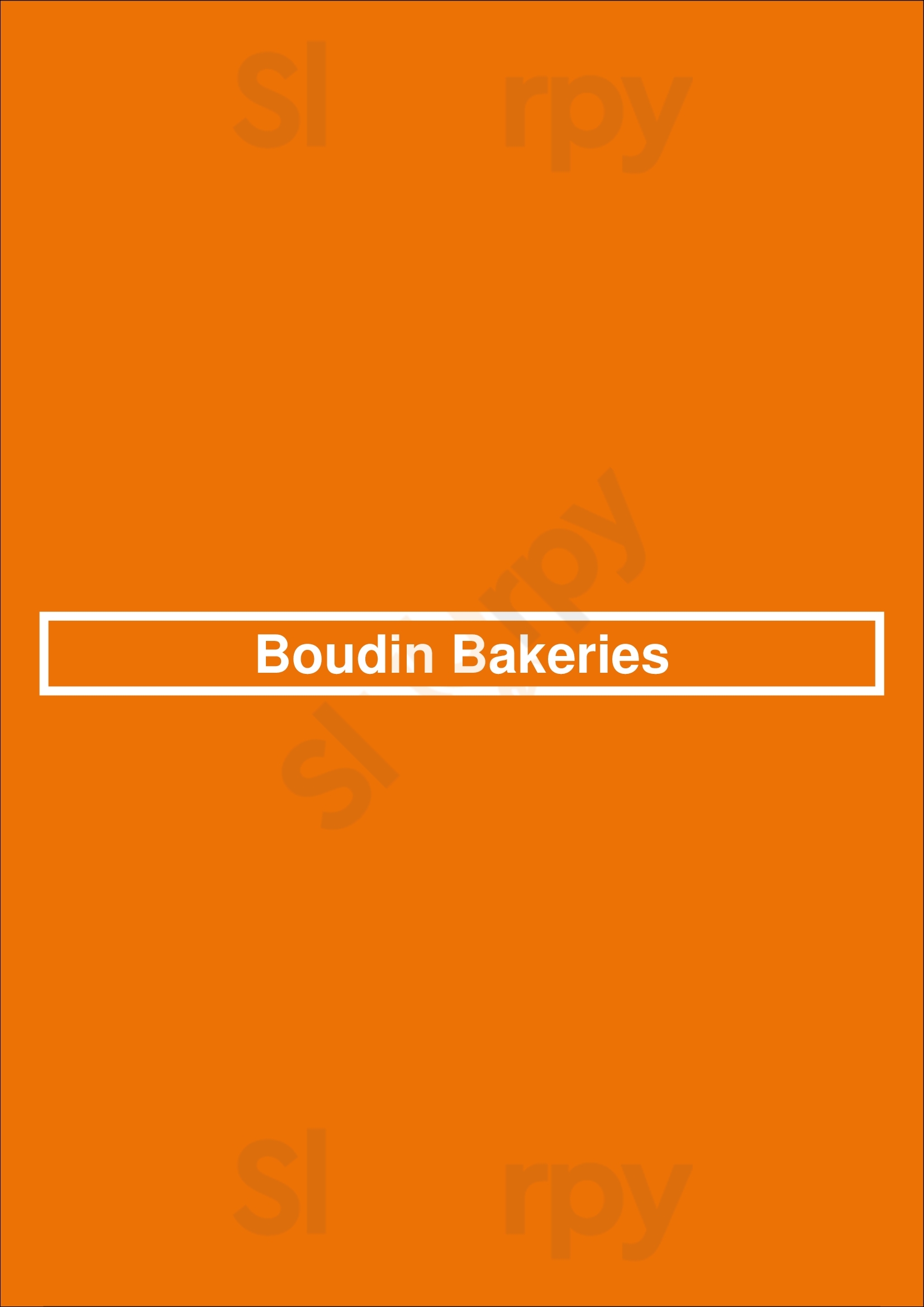 Main Menu - Boudin Bakeries