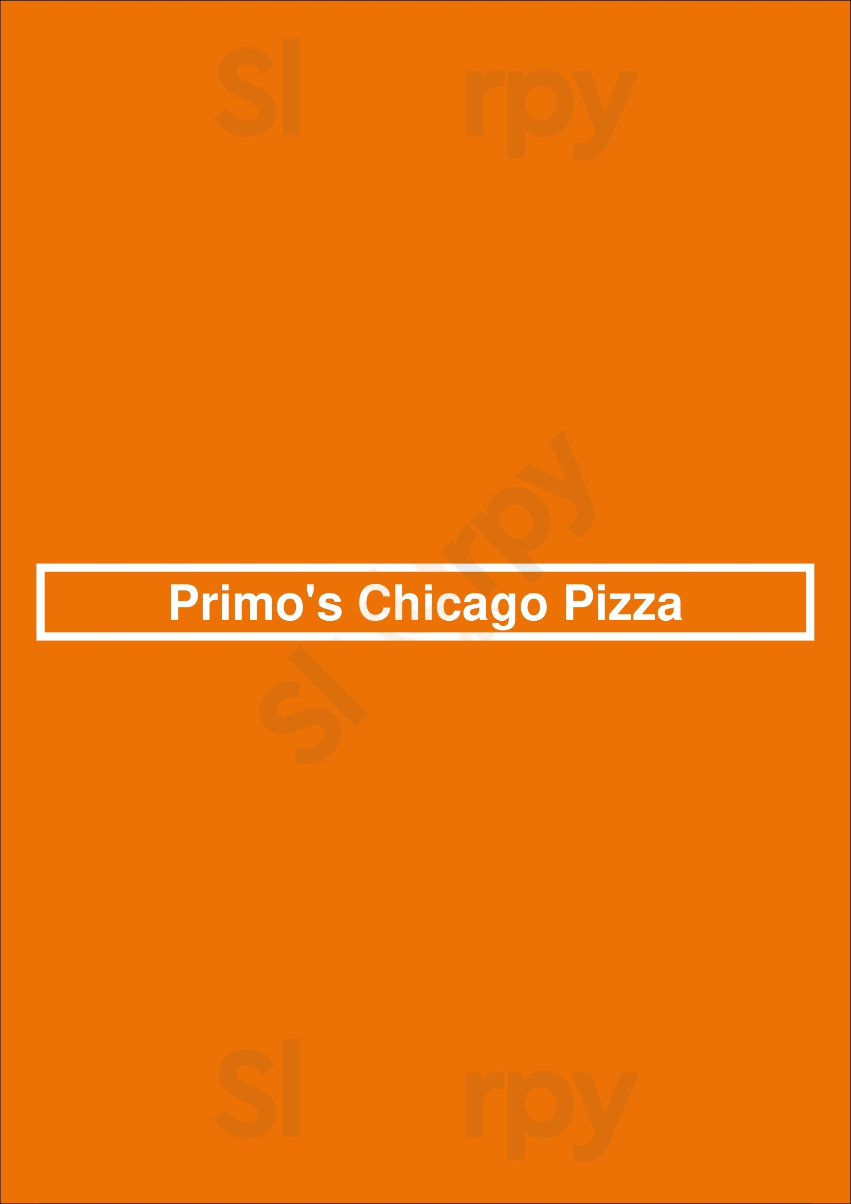 Primos Chicago Pizza Chicago Menu - 1