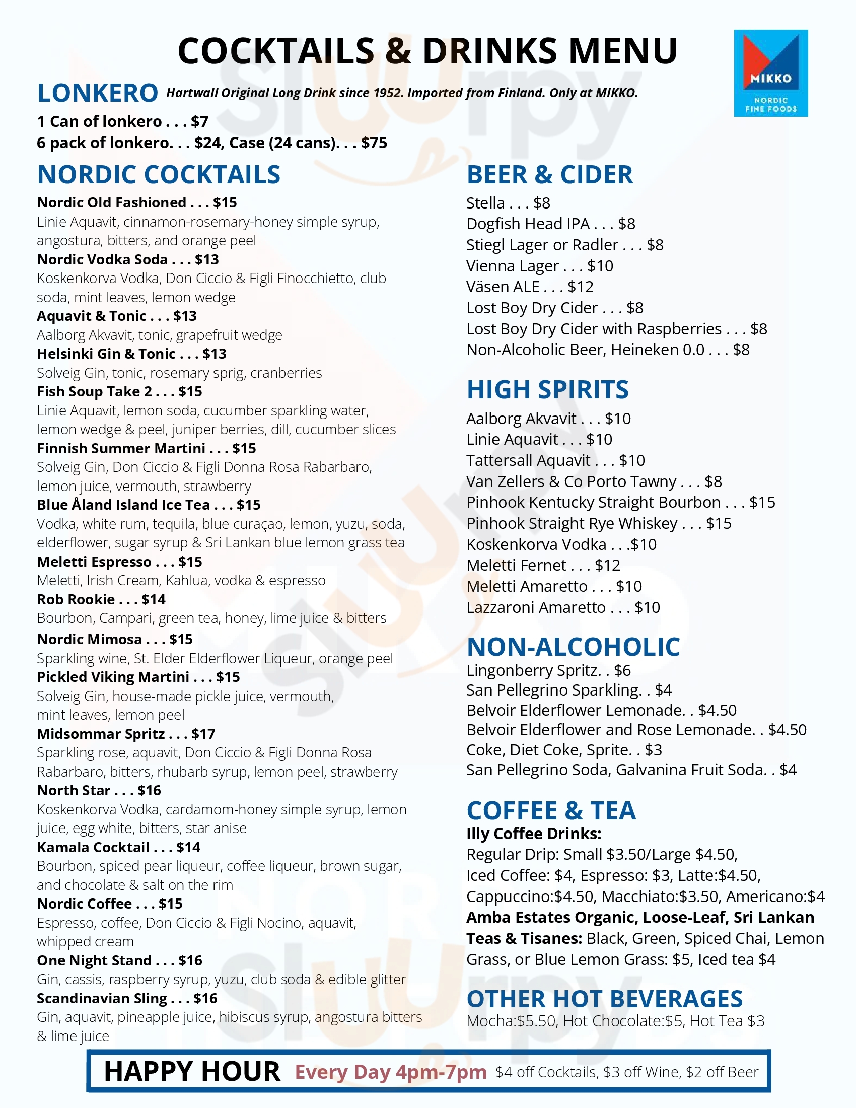 Main Menu - Oriental Cafe
