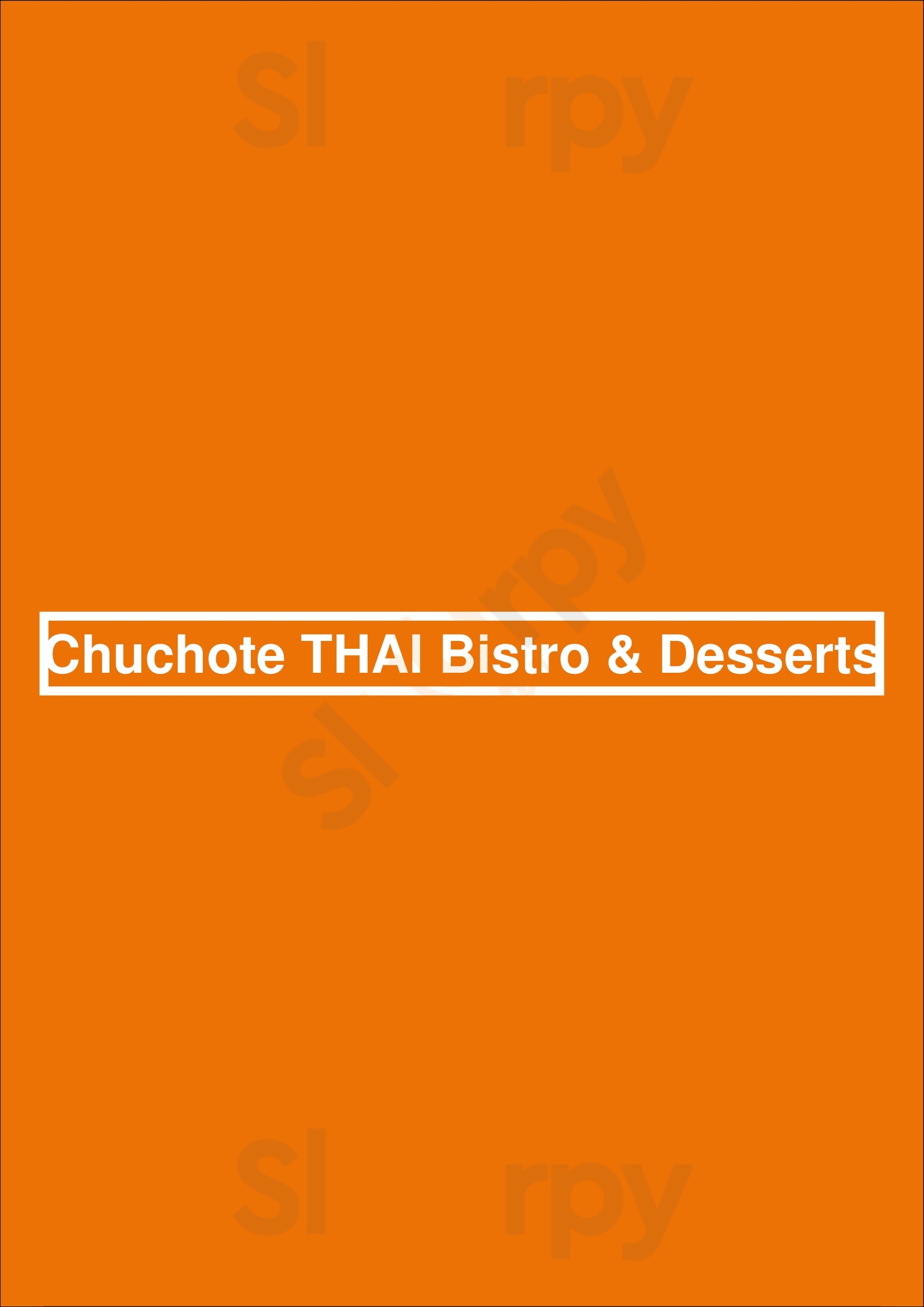 Chuchote Thai Bistro & Desserts Las Vegas Menu - 1