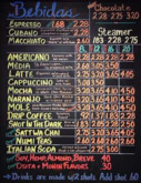 Cafe Osita menu