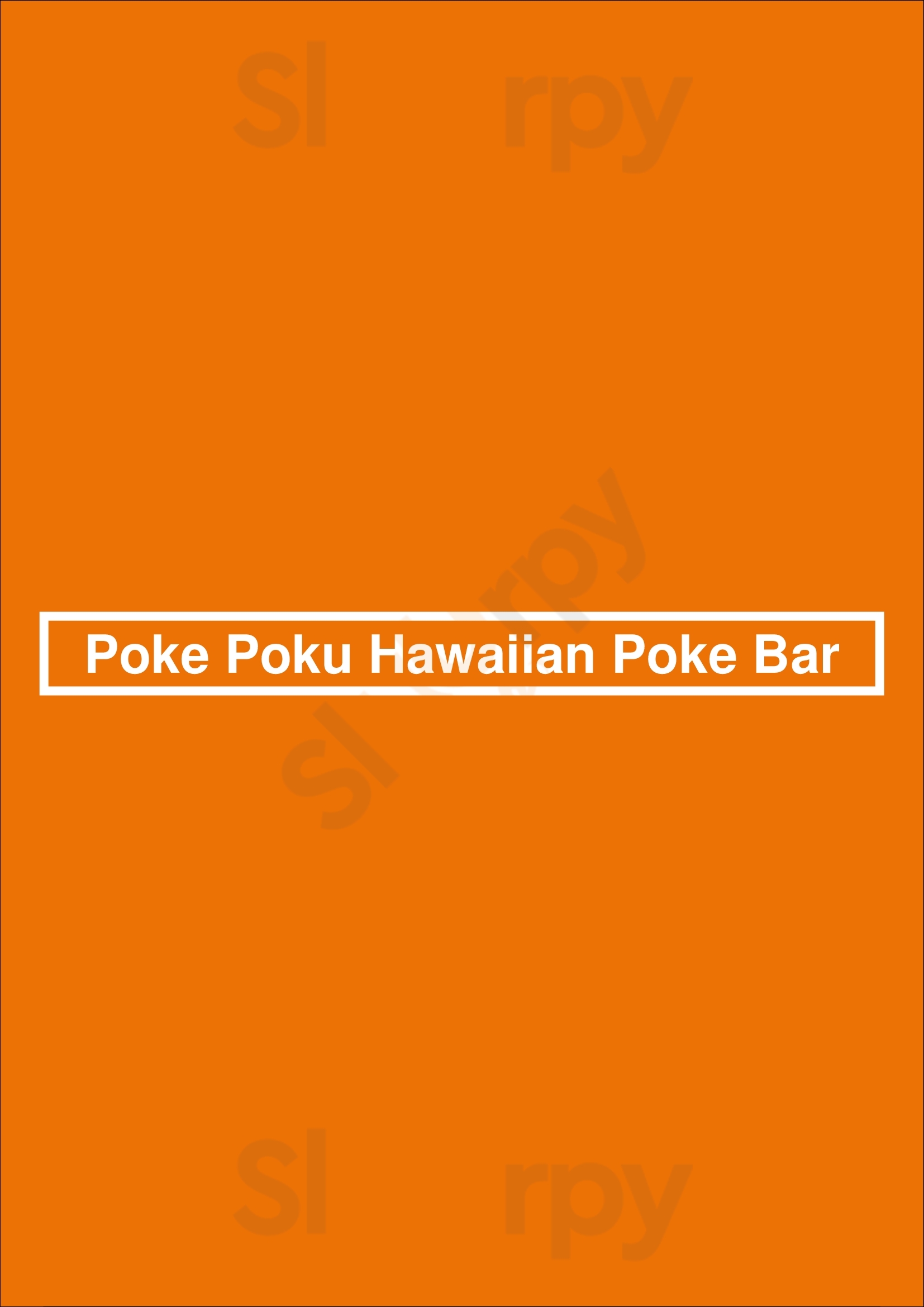 Main Menu - Poke Poku Hawaiian Poke Bar