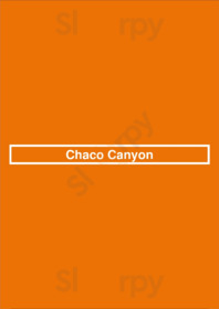 Chaco Canyon menu