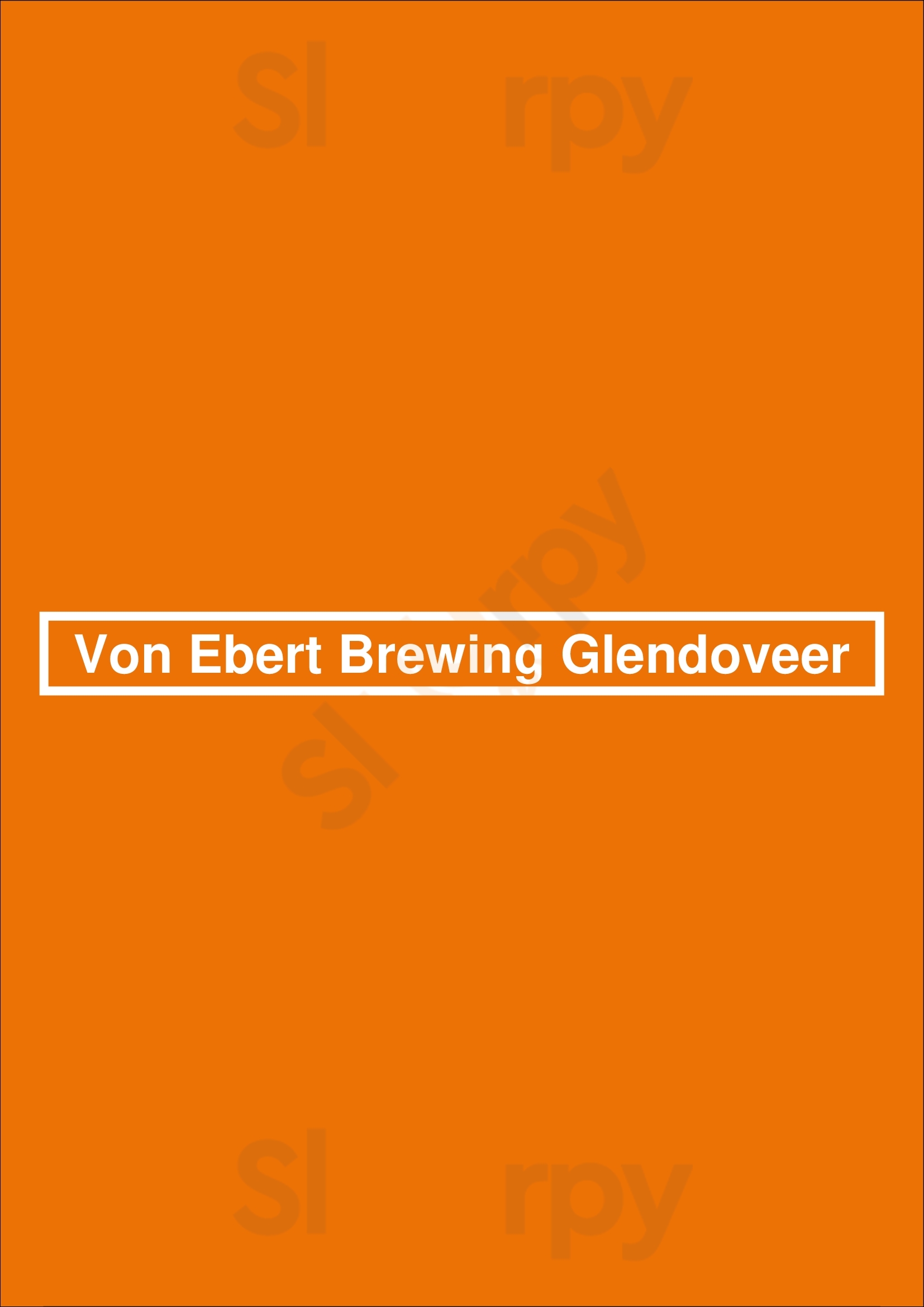 Main Menu - Von Ebert Brewing Glendoveer