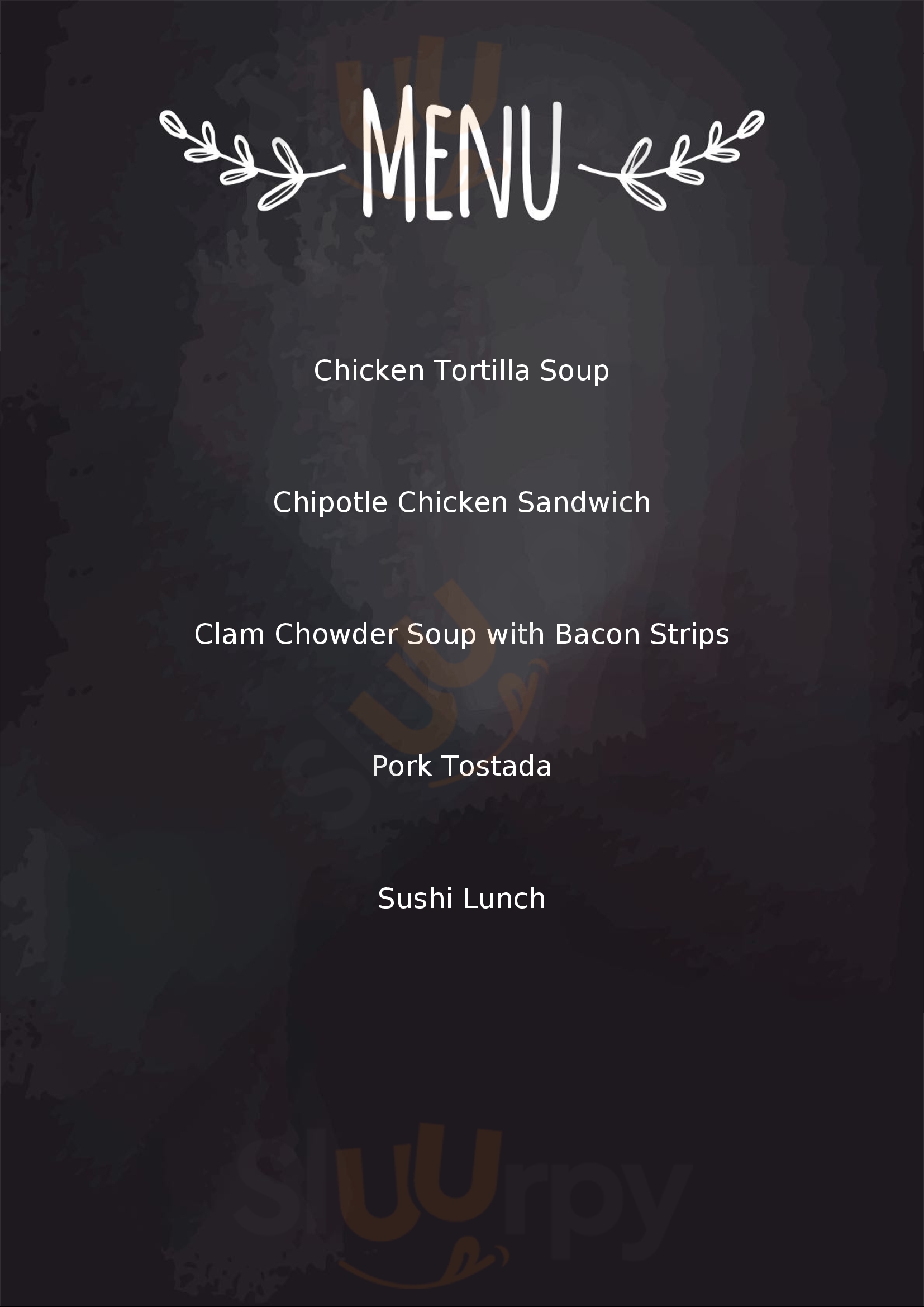 Menu Fuudies - The Terrace