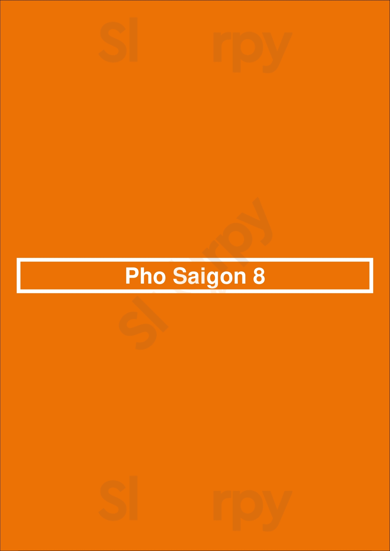 Main Menu - Pho Saigon 8