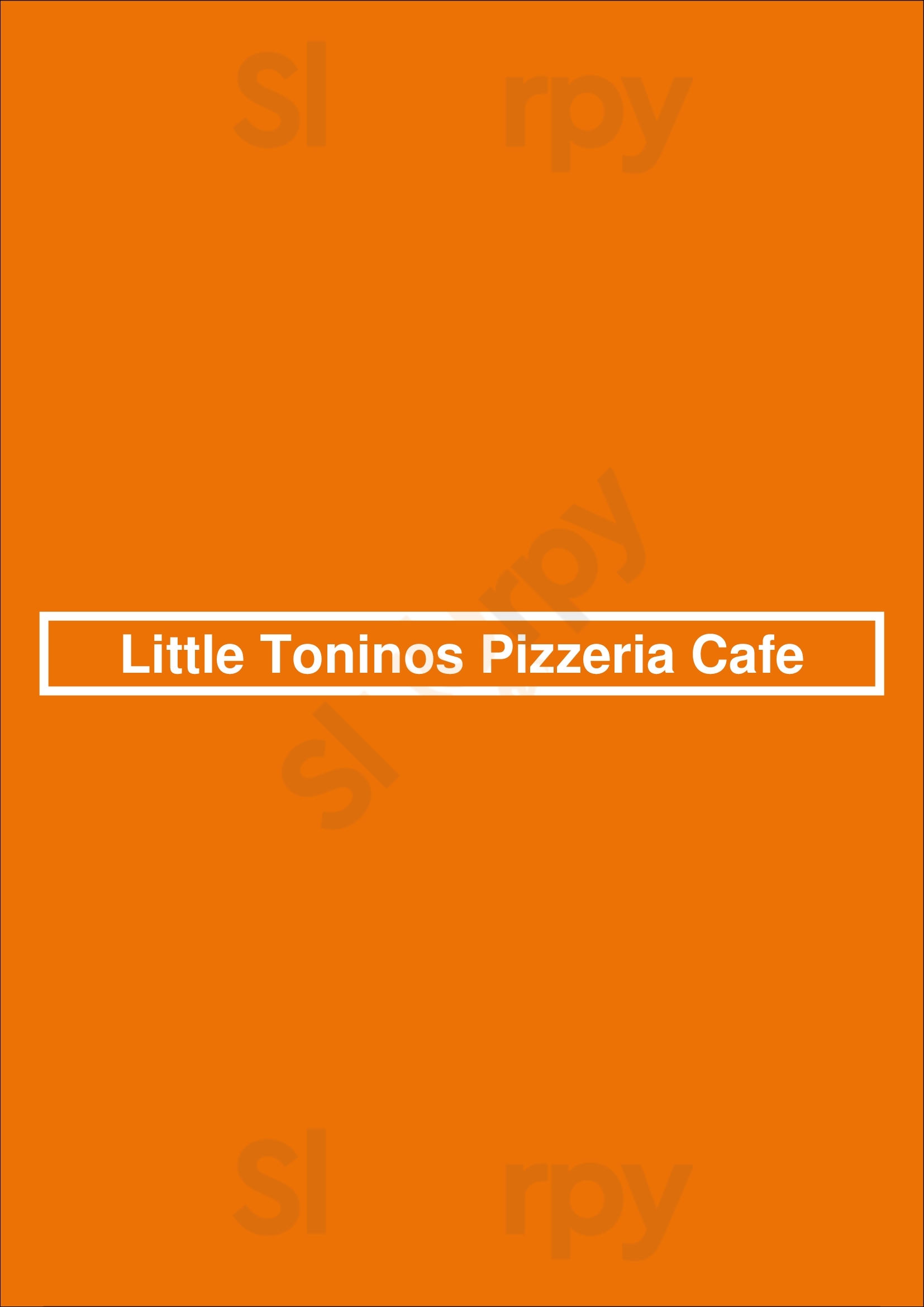 Main Menu - Little Toninos Pizzeria Cafe