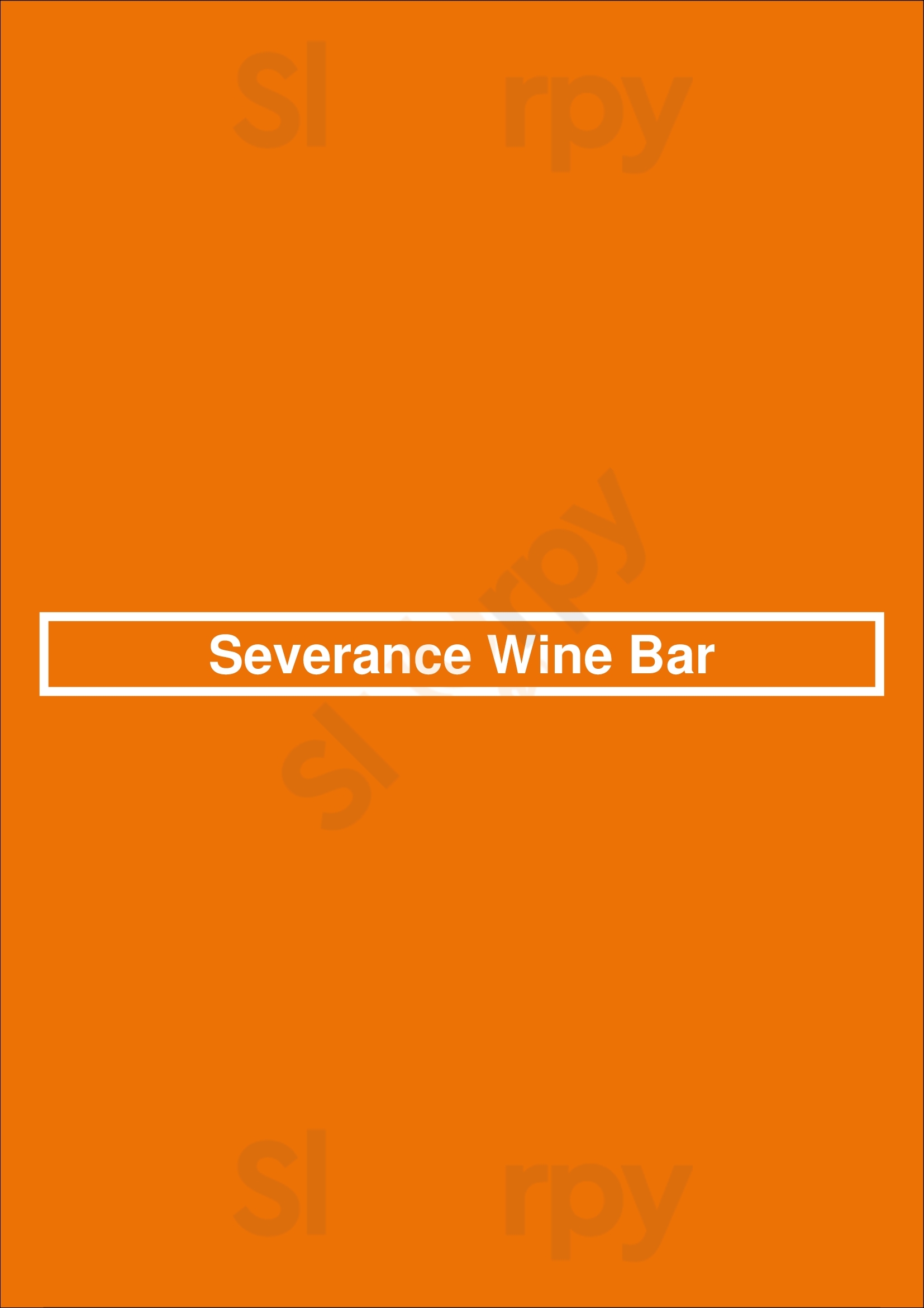 Severance Wine Bar Los Angeles Menu - 1