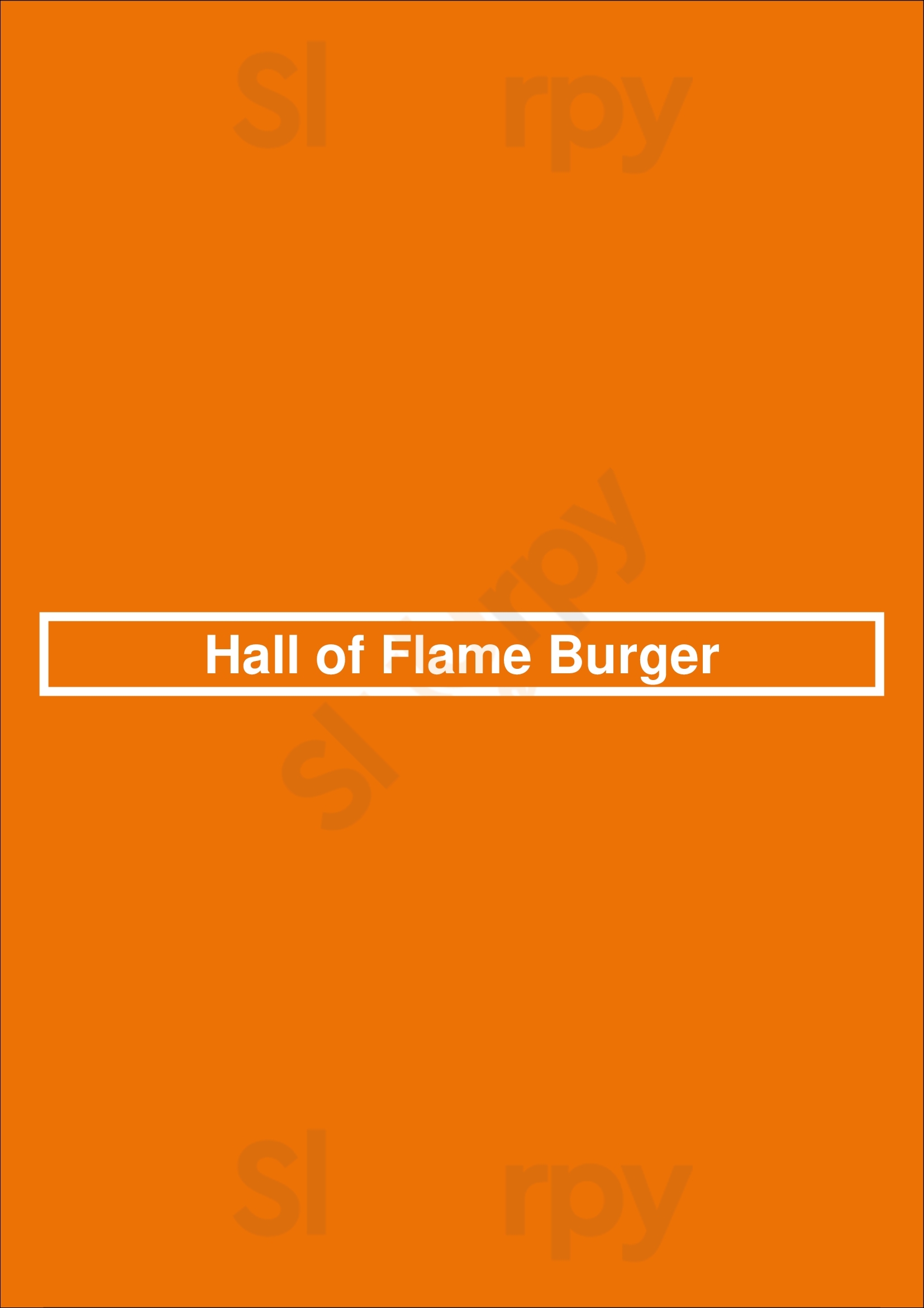 Main Menu - Hall Of Flame Burger