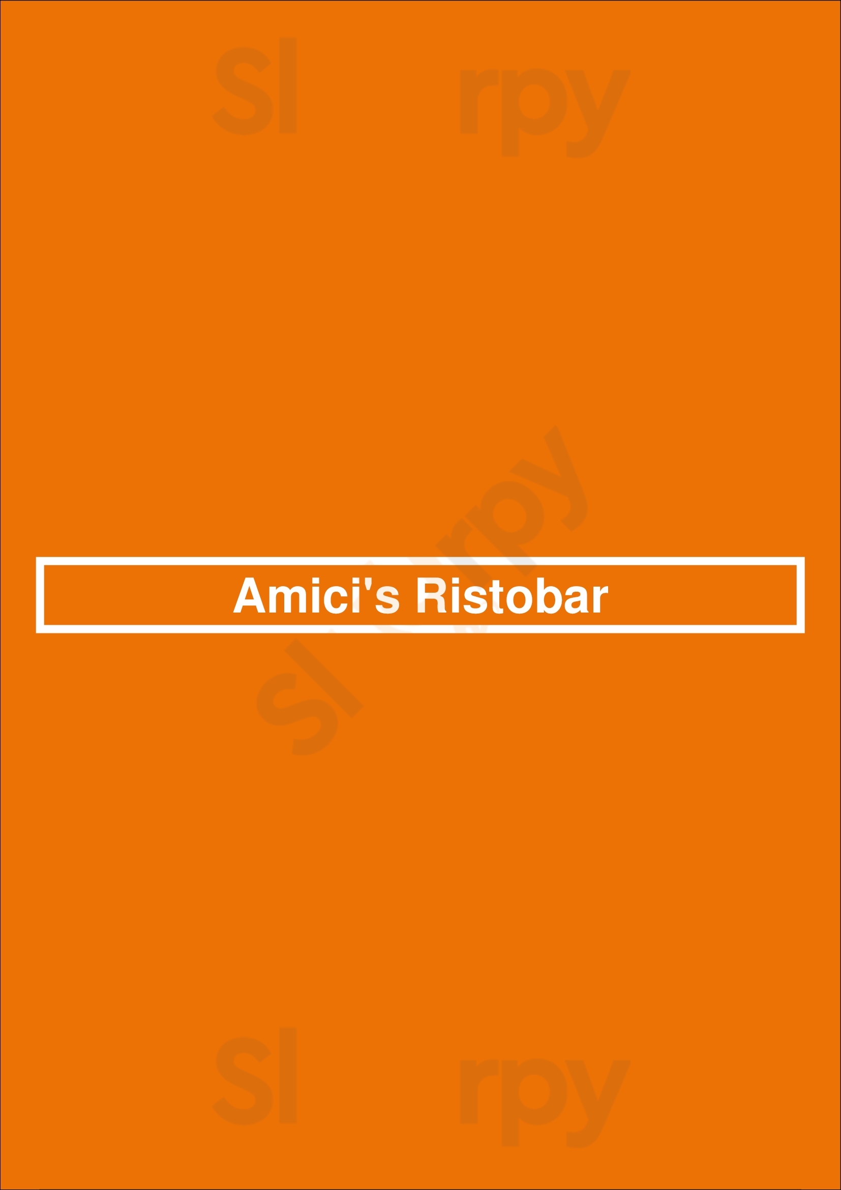 Main Menu - Amici's Ristobar