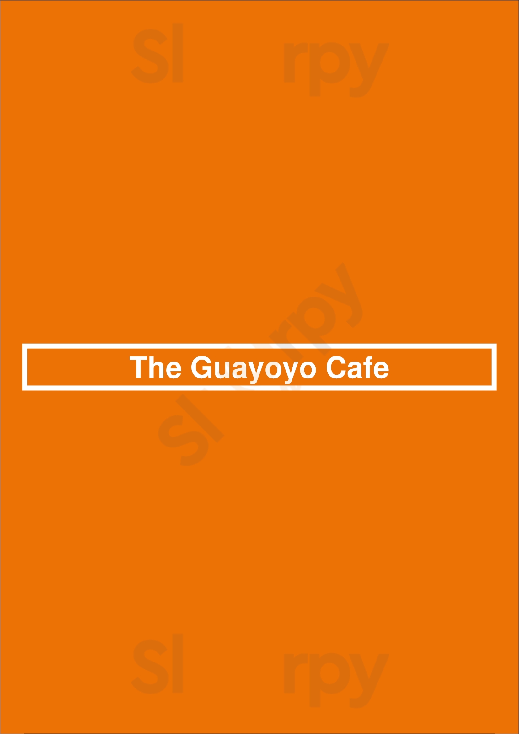 Main Menu - The Guayoyo Cafe