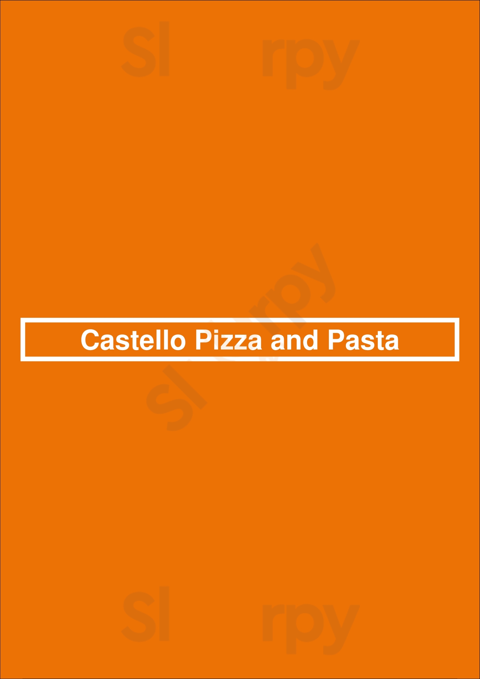 Castello Pizza And Pasta Seattle Menu - 1