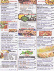Tacos & Burritos Grill menu