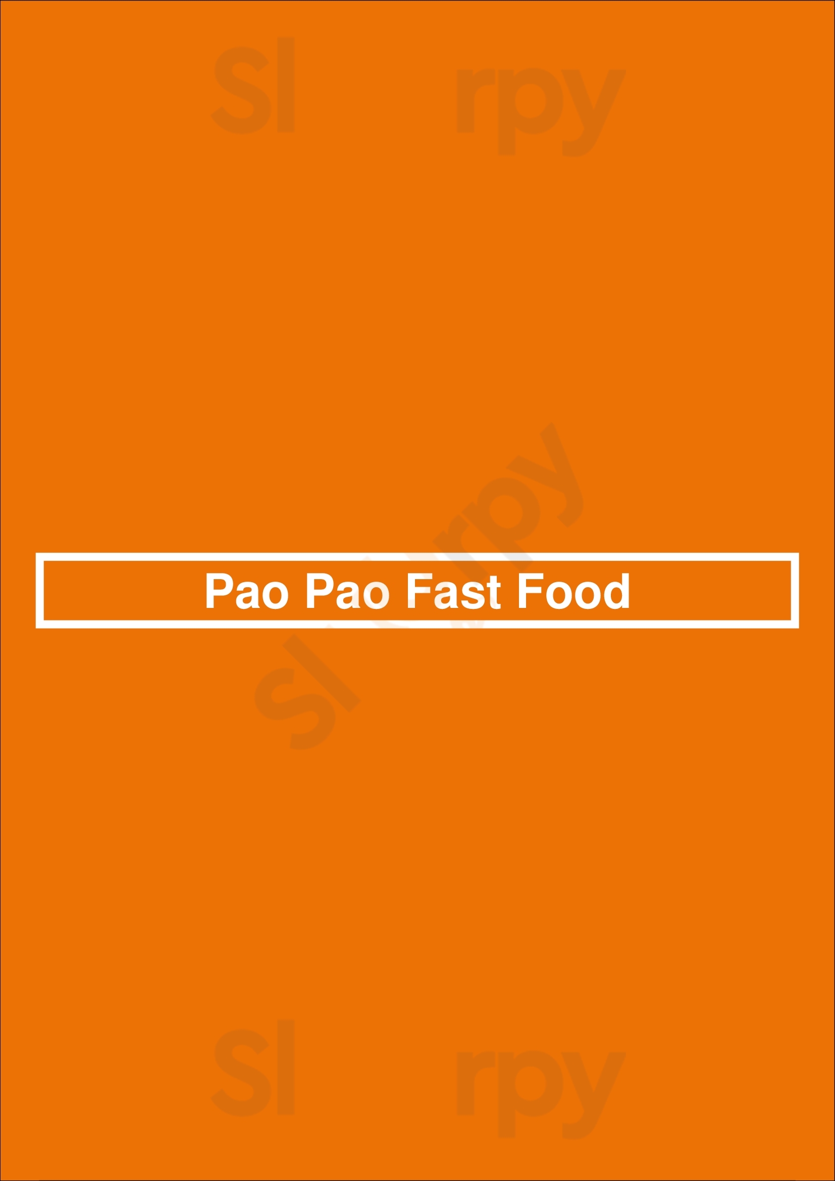 Main Menu - Pao Pao Fast Food