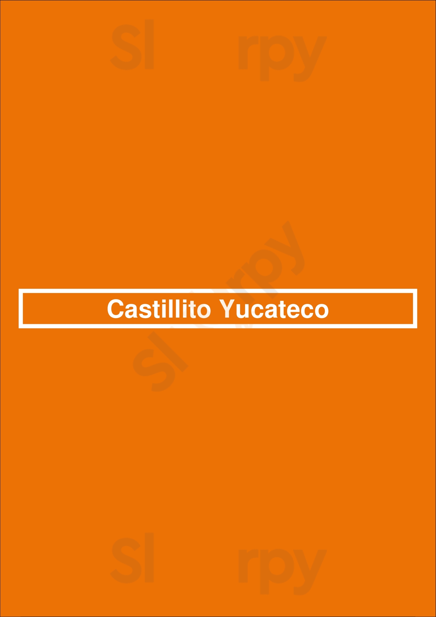 Main Menu - Castillito Yucateco