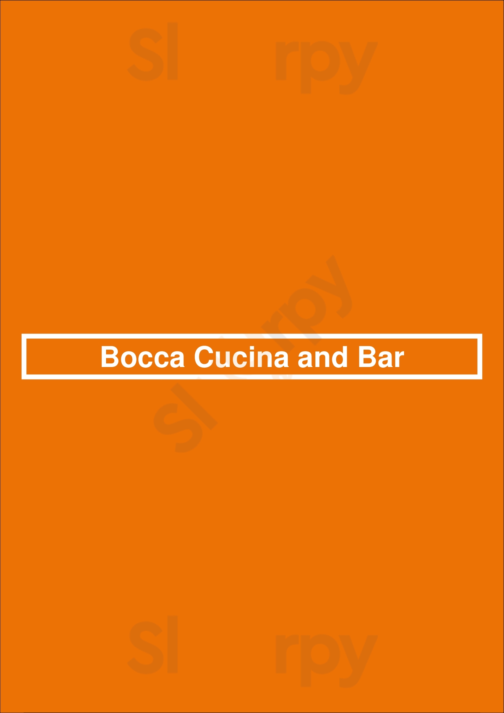 Bocca Cucina And Bar New York City Menu - 1