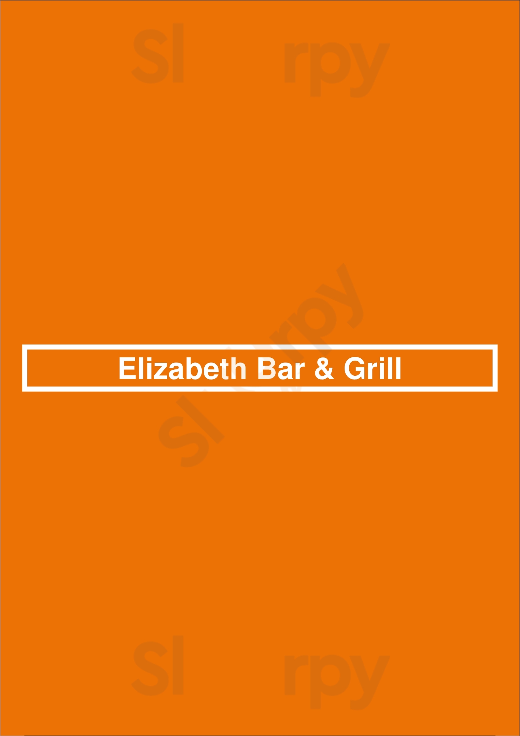 Elizabeth Bar & Grill Washington DC Menu - 1