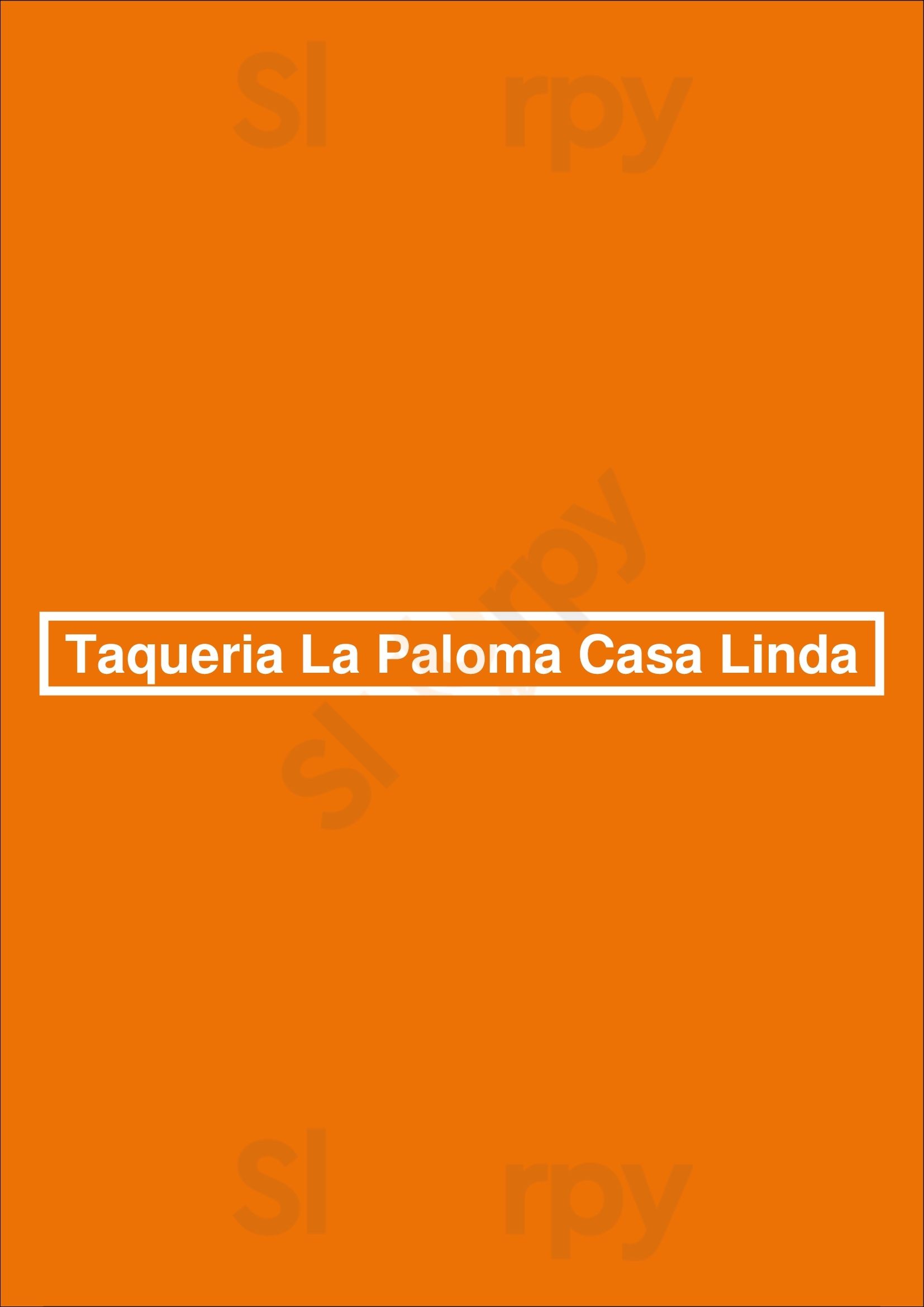 Taqueria La Paloma Casa Linda Dallas Menu - 1
