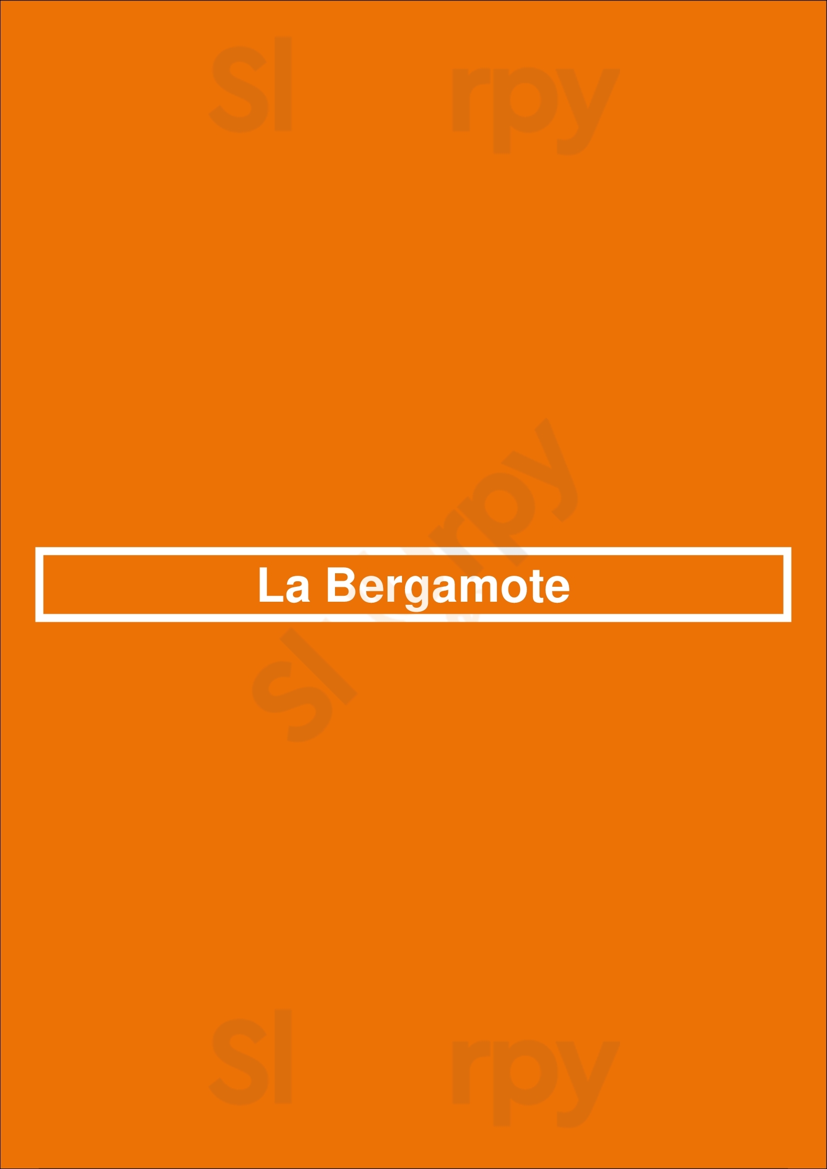 La Bergamote New York City Menu - 1