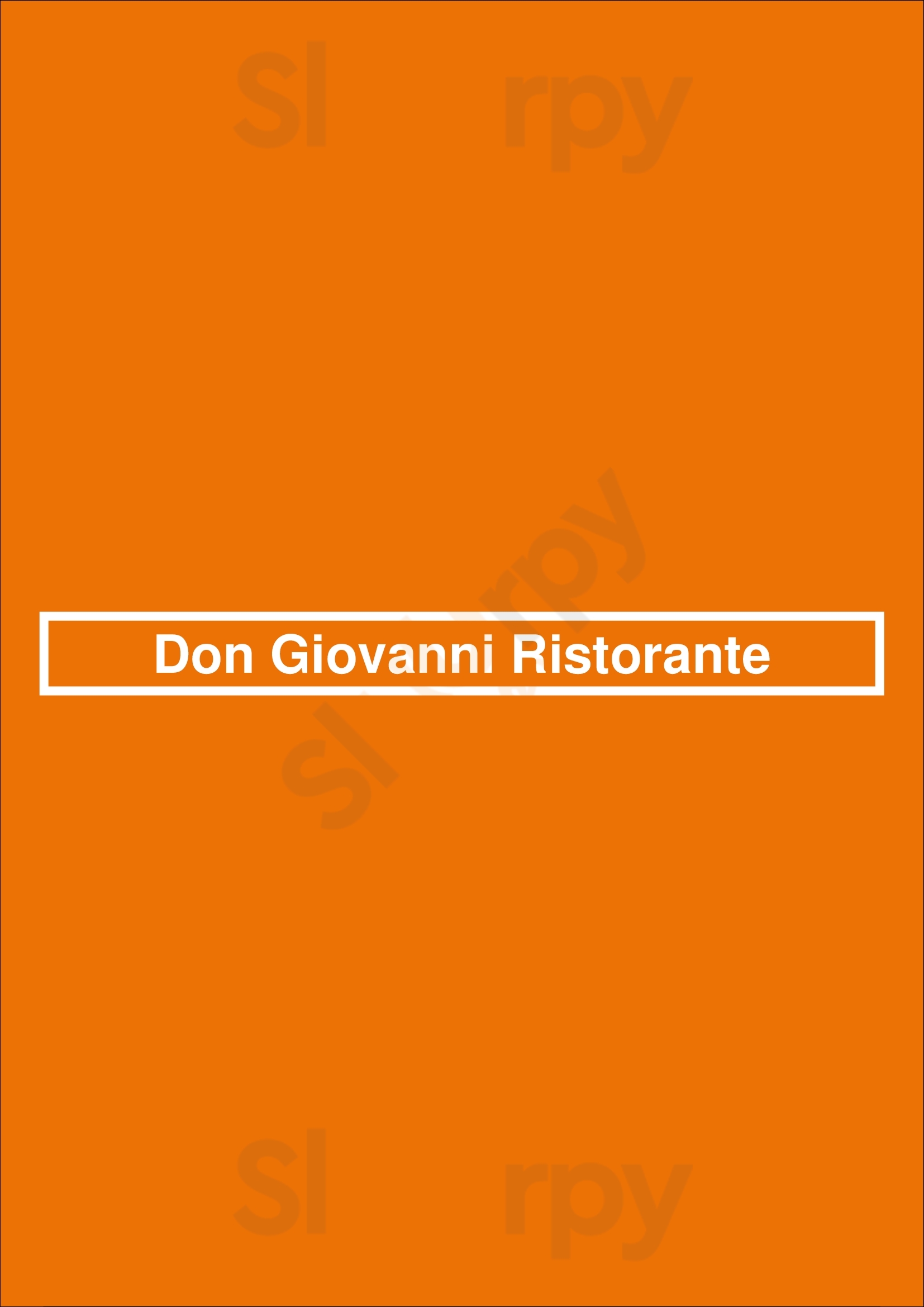 Don Giovanni Ristorante New York City Menu - 1