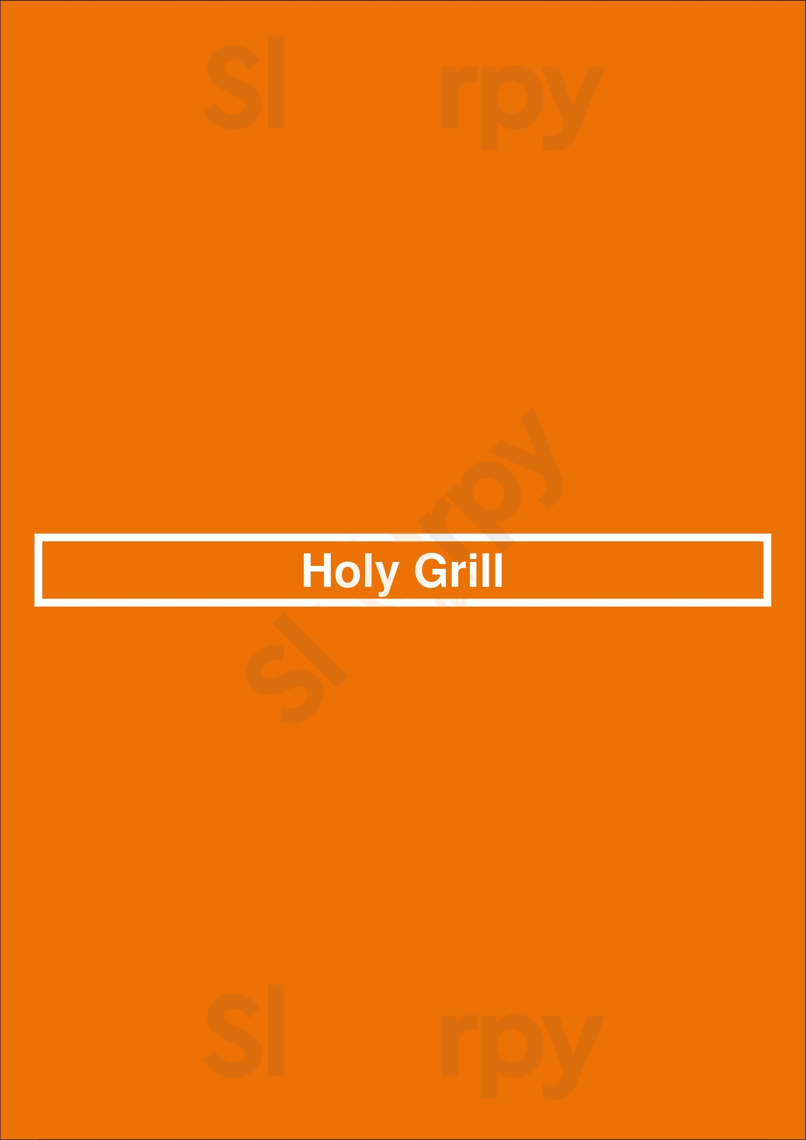 Main Menu - Holy Grill