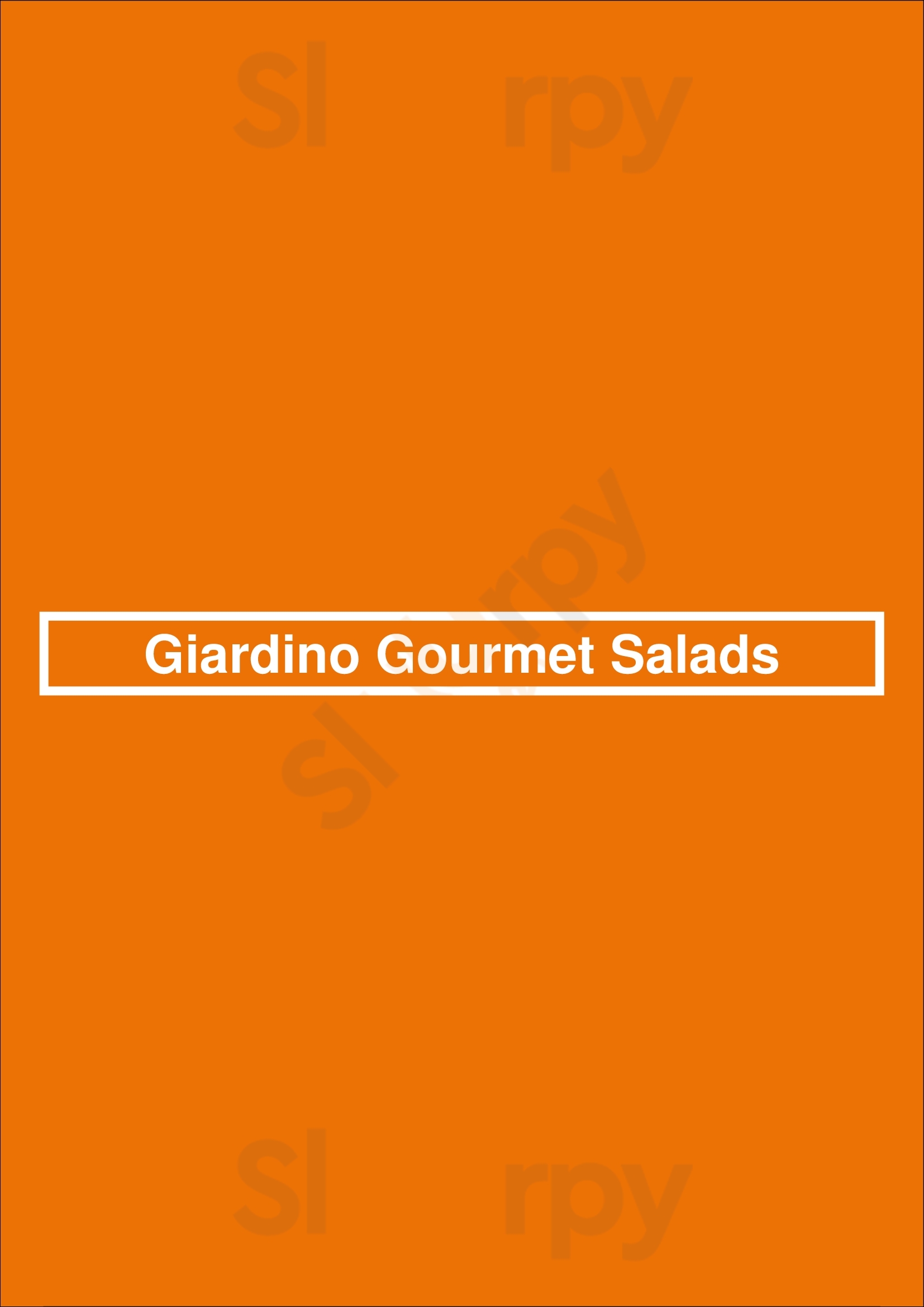 Main Menu - Giardino Gourmet Salads