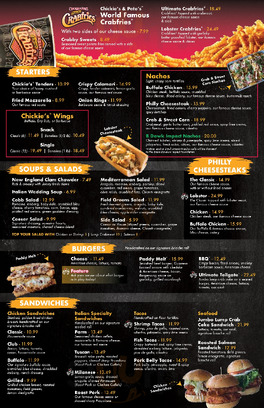 Chickie's & Pete's menu