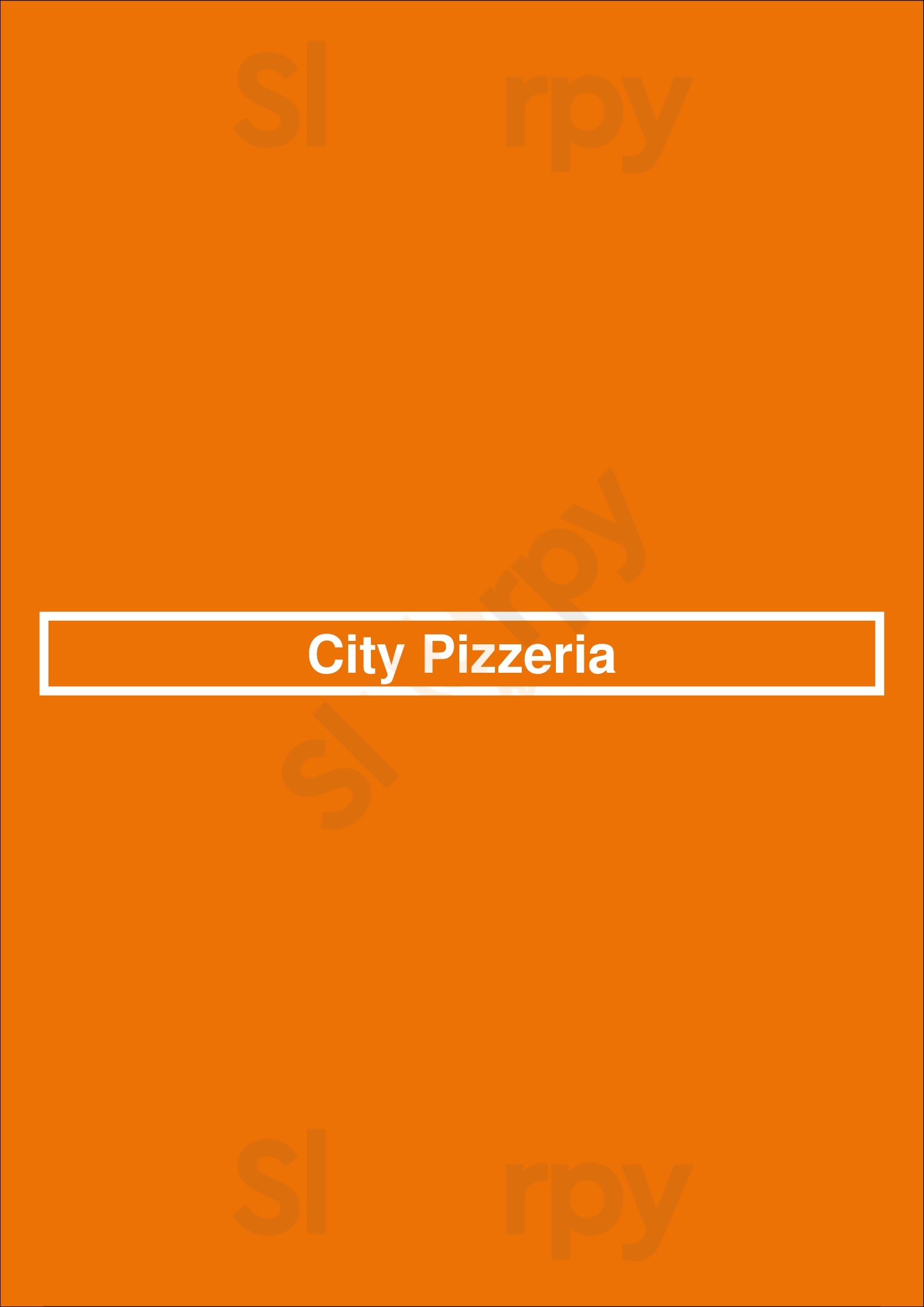 Main Menu - City Pizzeria