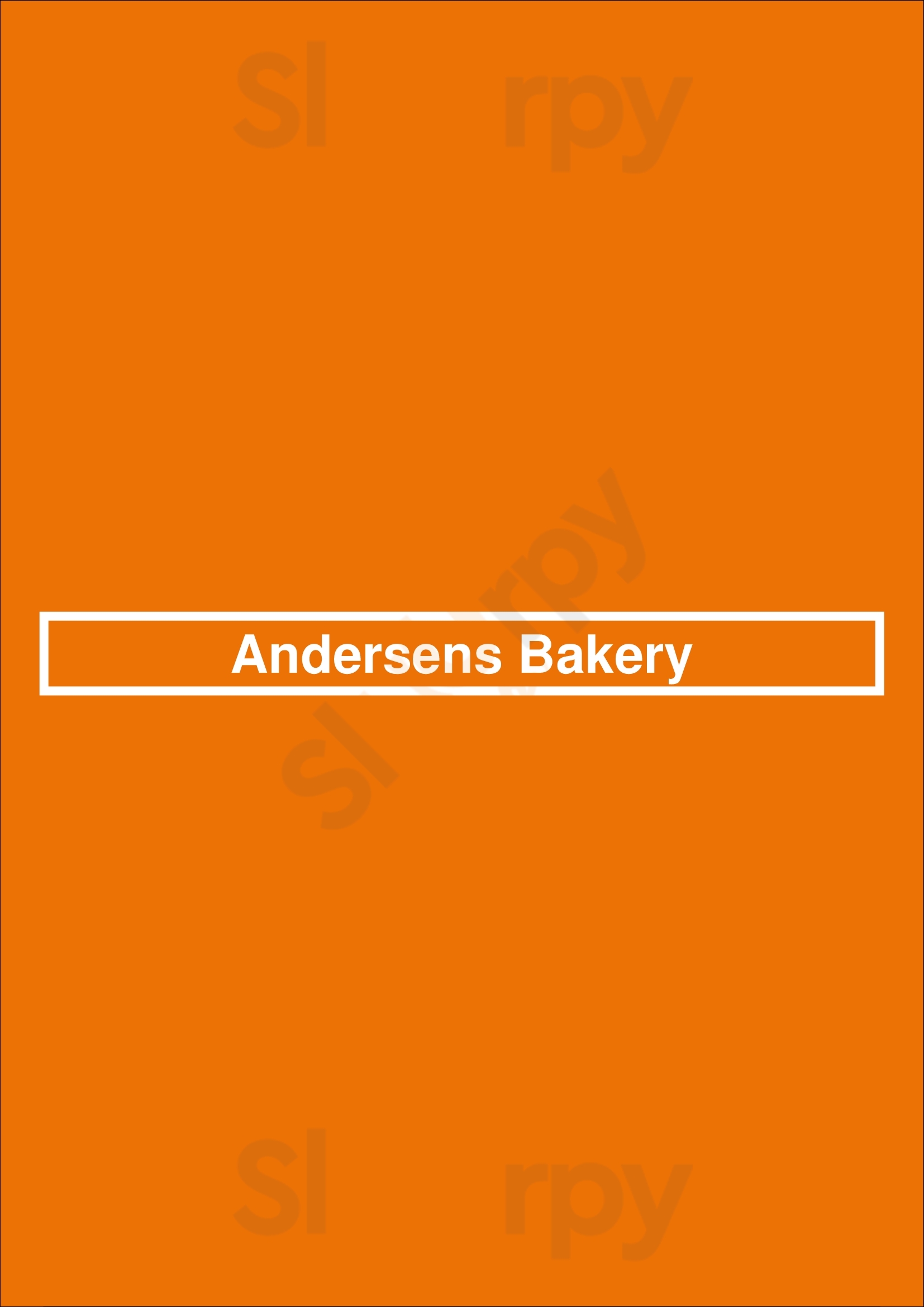 Main Menu - Andersens Bakery