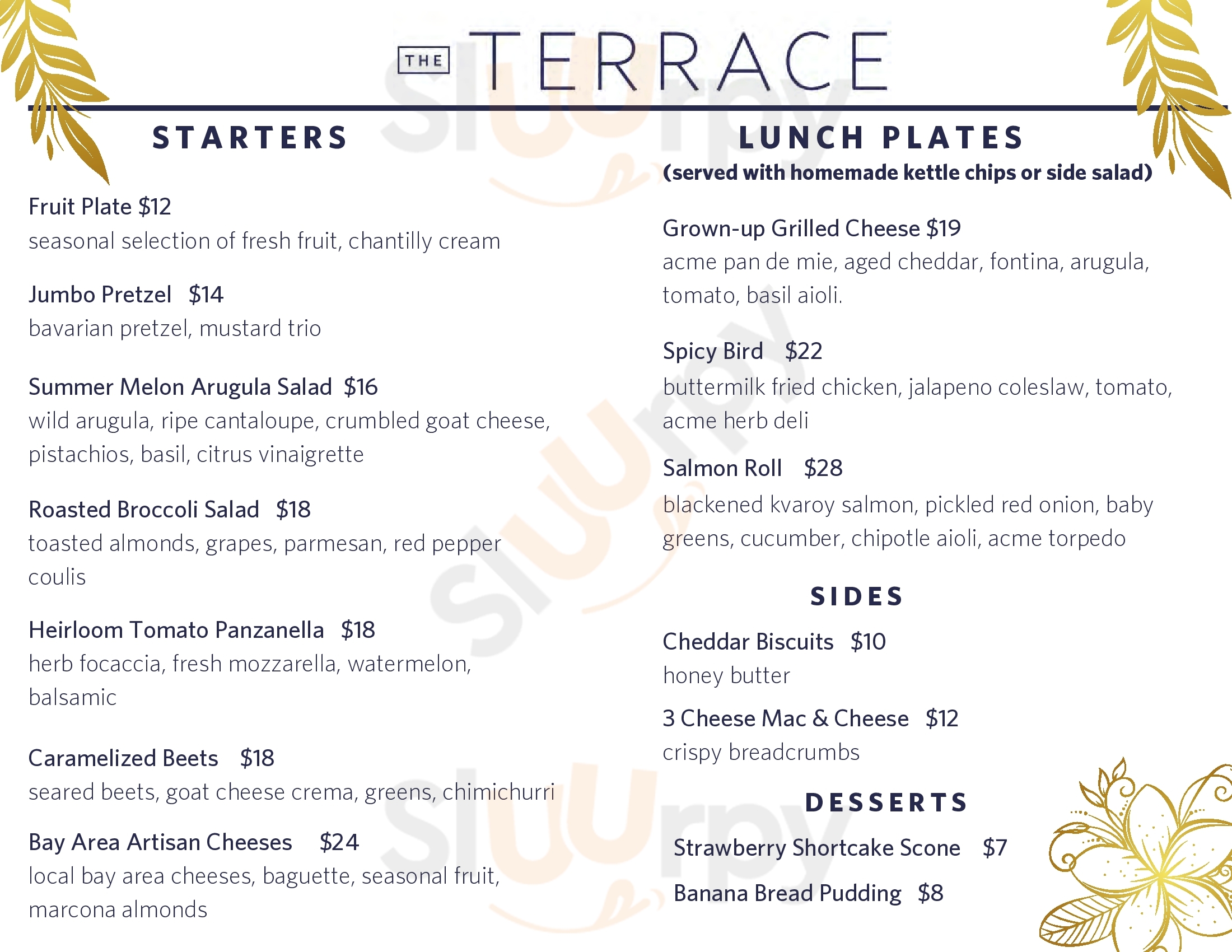 Main Menu - The Academy Cafe