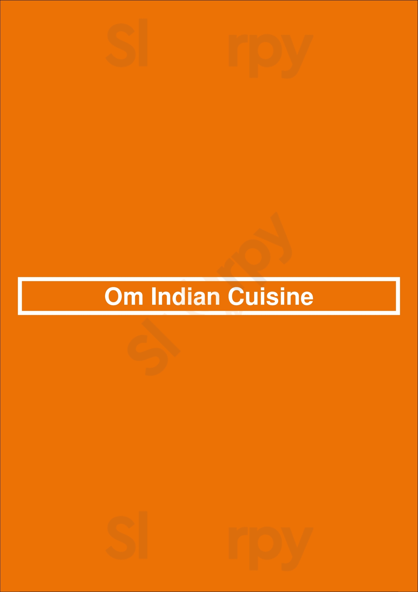 Main Menu - Om Indian Cuisine