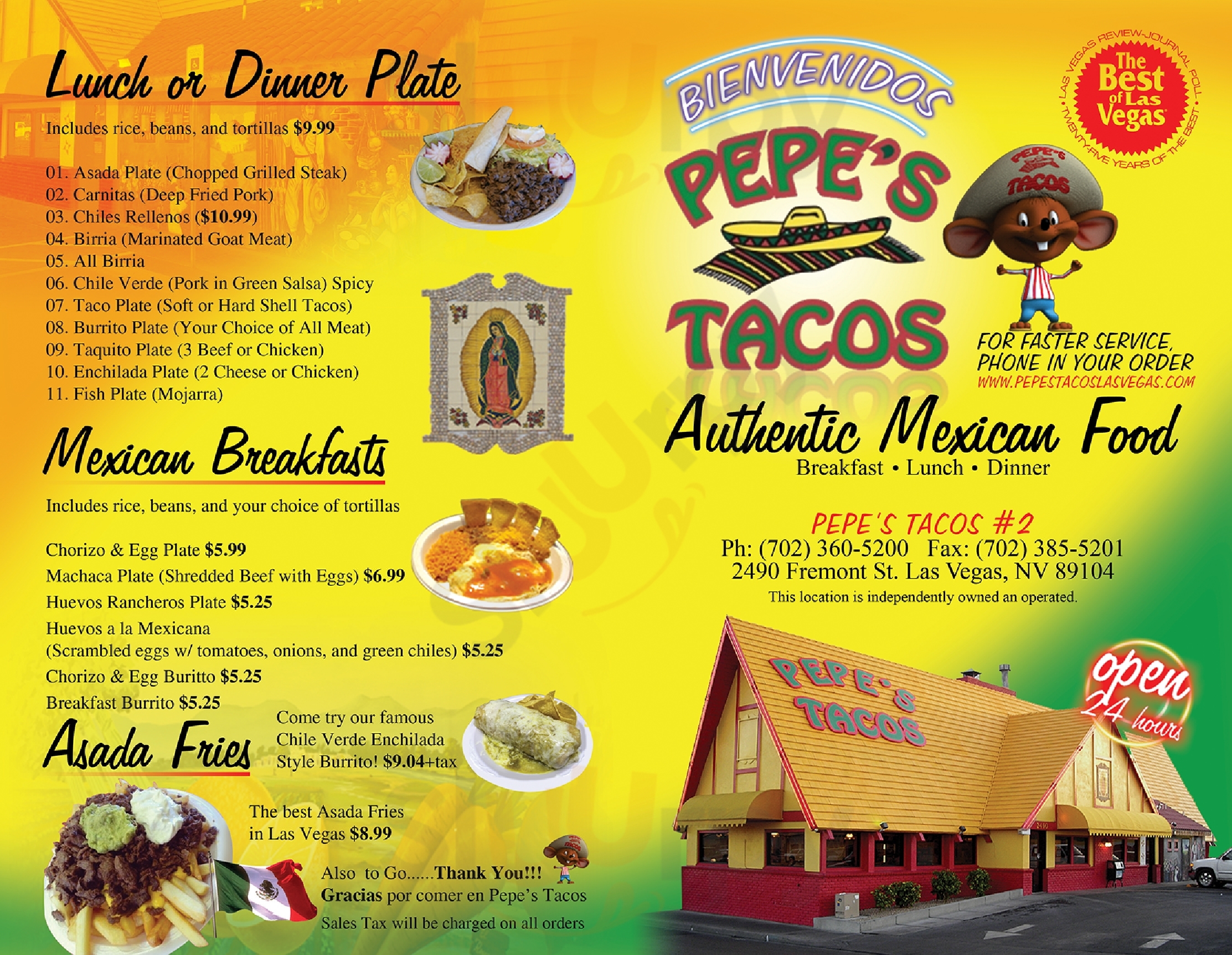 Main Menu - Pepe's Taco's 2