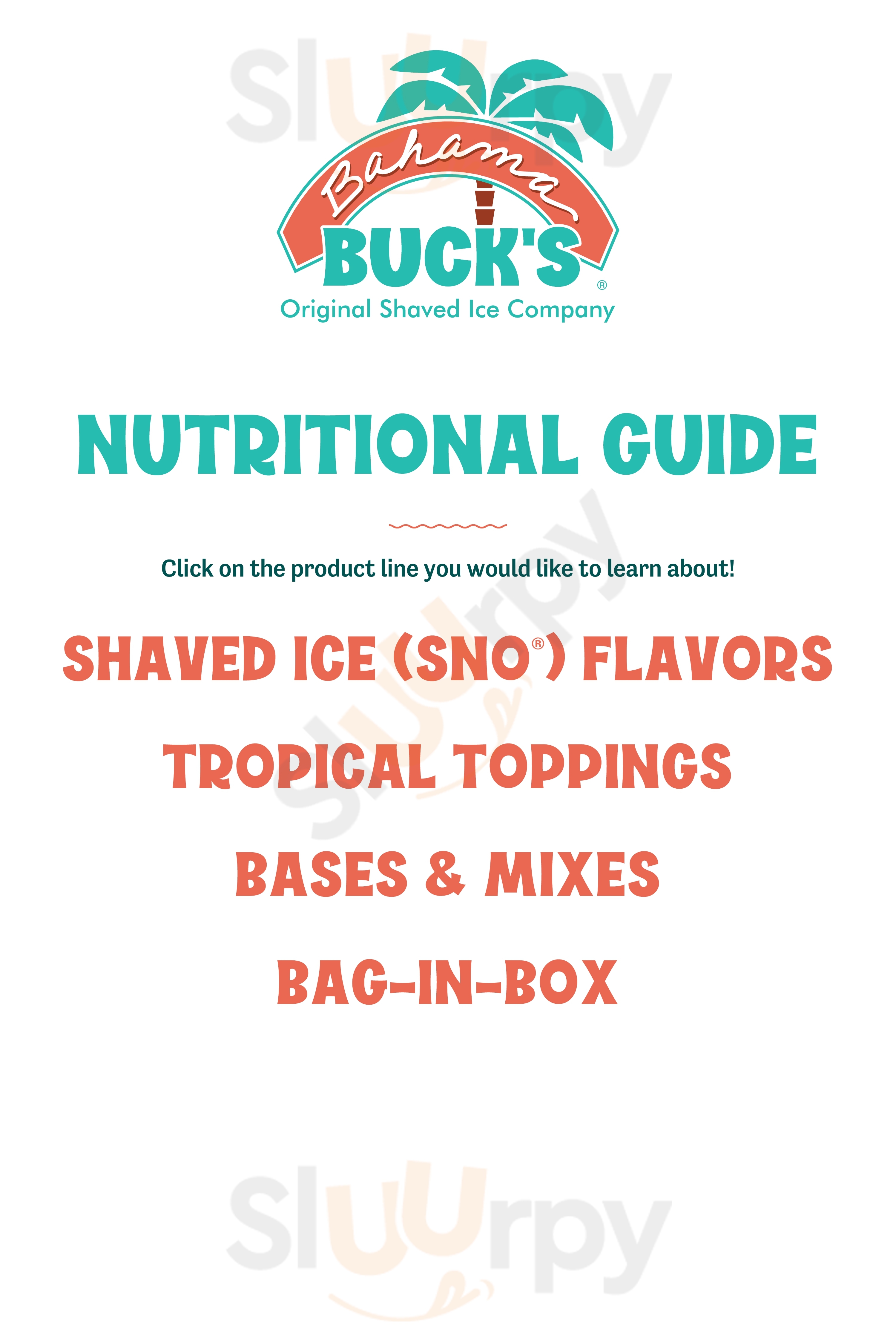 Main Menu - Bahama Bucks