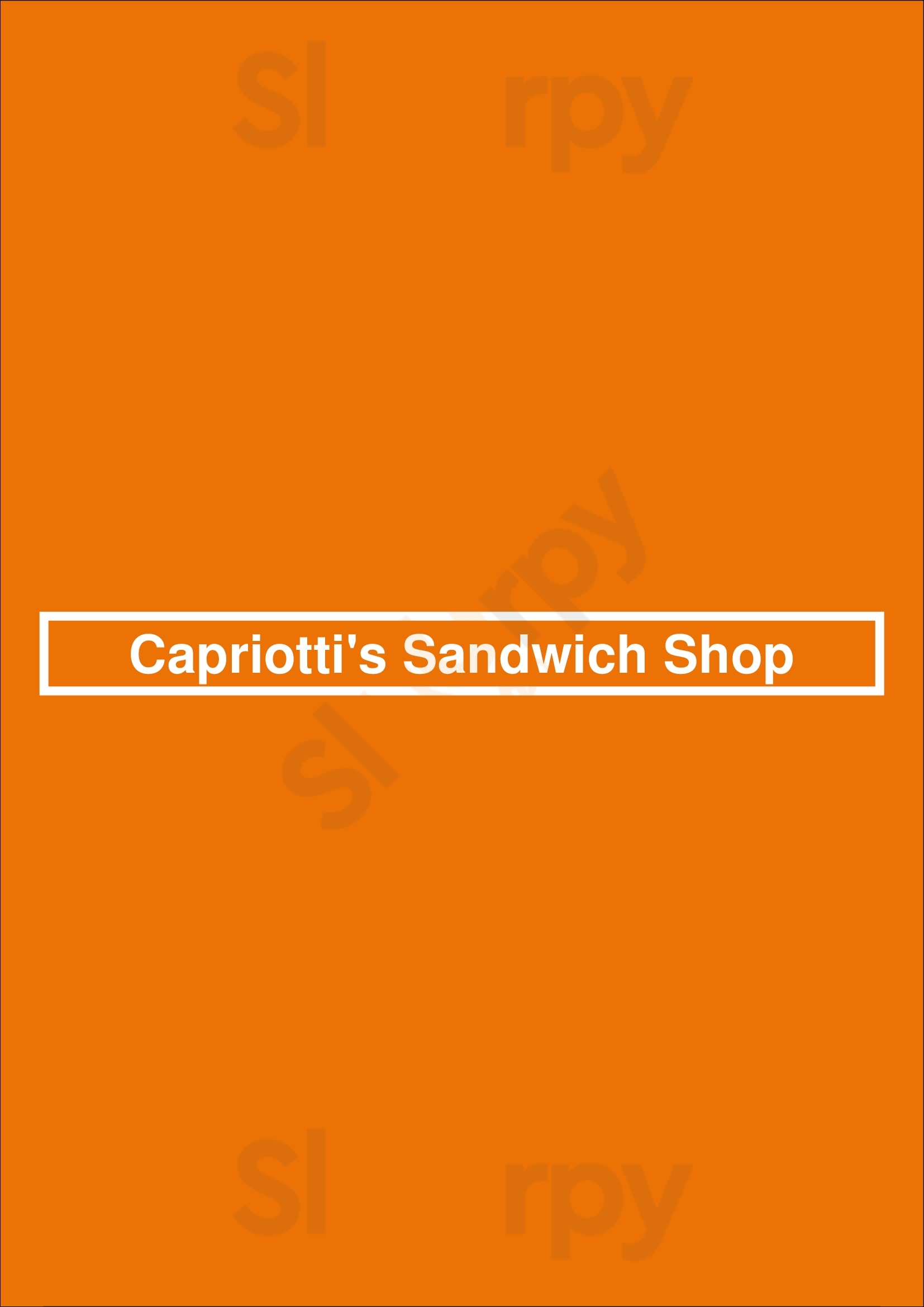 Capriotti's Sandwich Shop Las Vegas Menu - 1