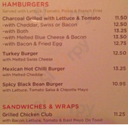 Niall's On 52nd menu