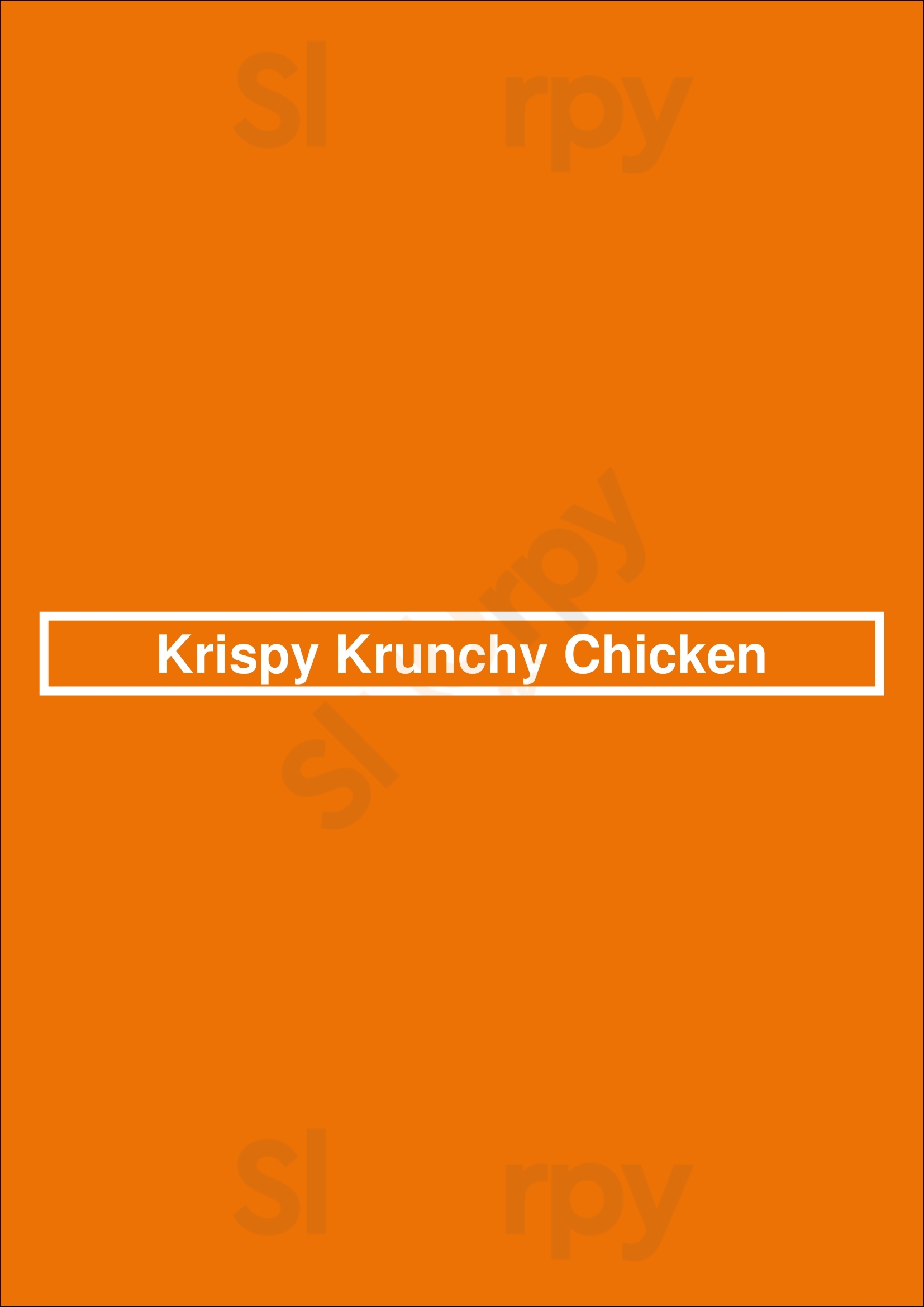 Main Menu - Krispy Krunchy Chicken