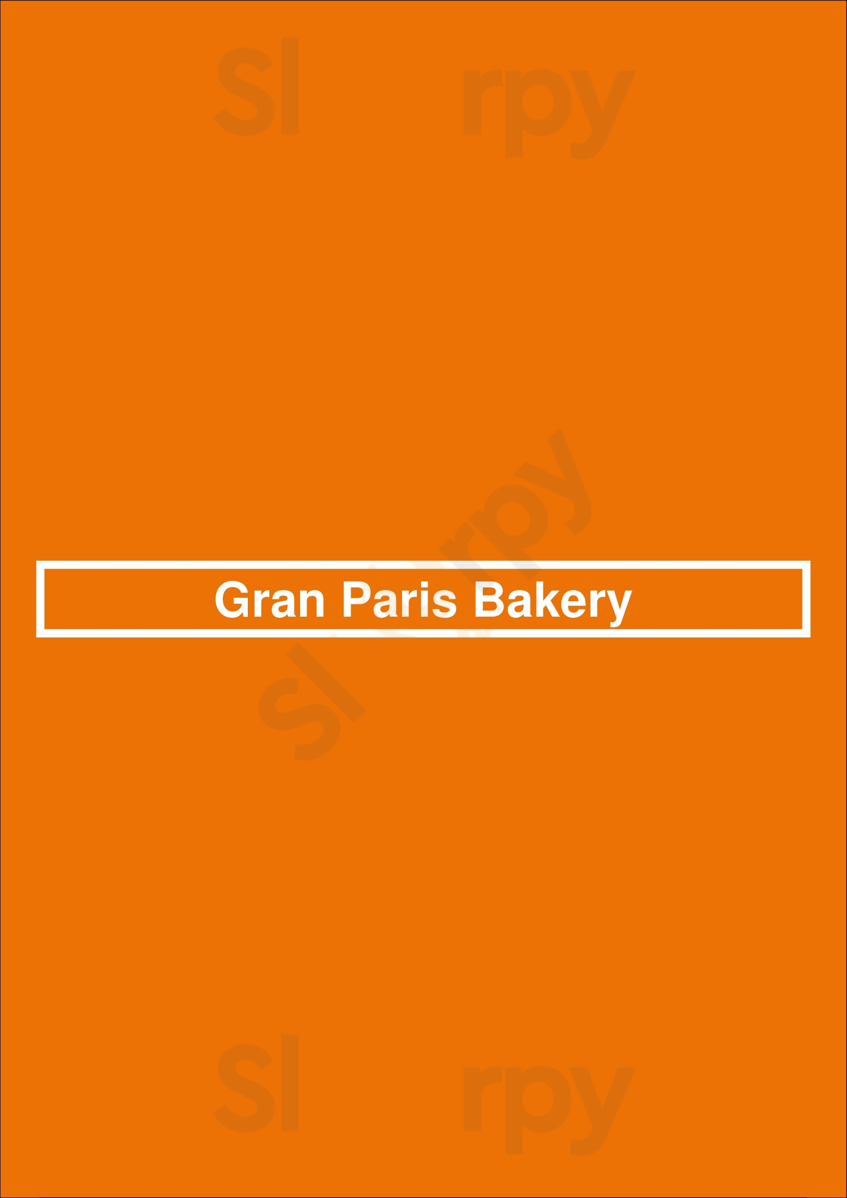 Main Menu - Gran Paris Bakery