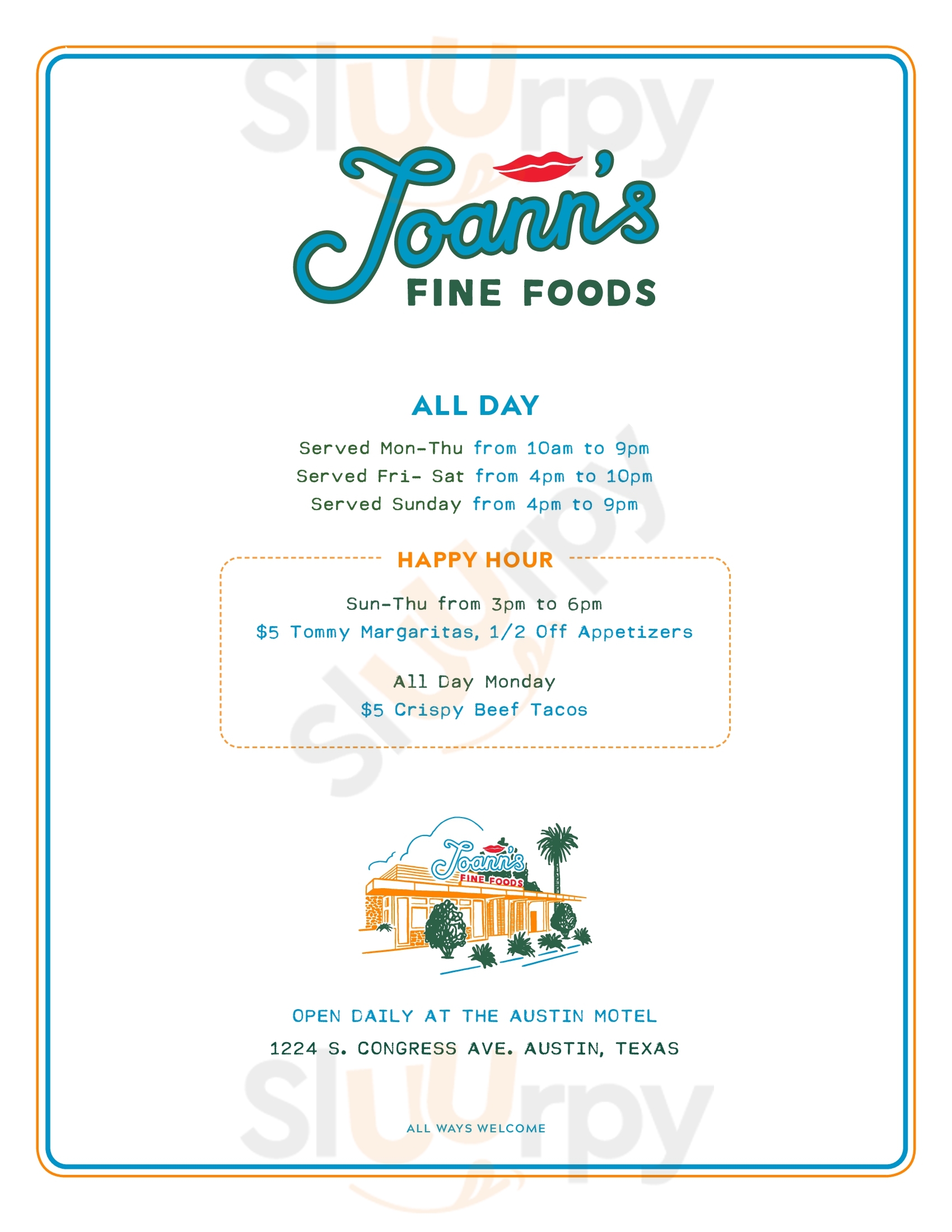 Main Menu - Joann's Restaurant & Patio