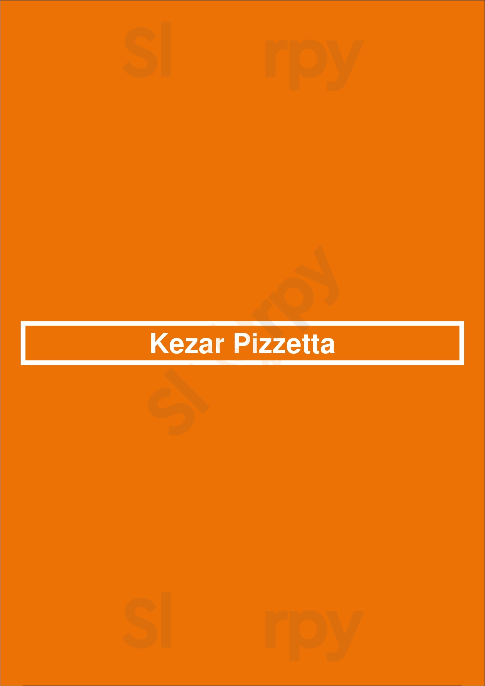 Main Menu - Kezar Pizzetta