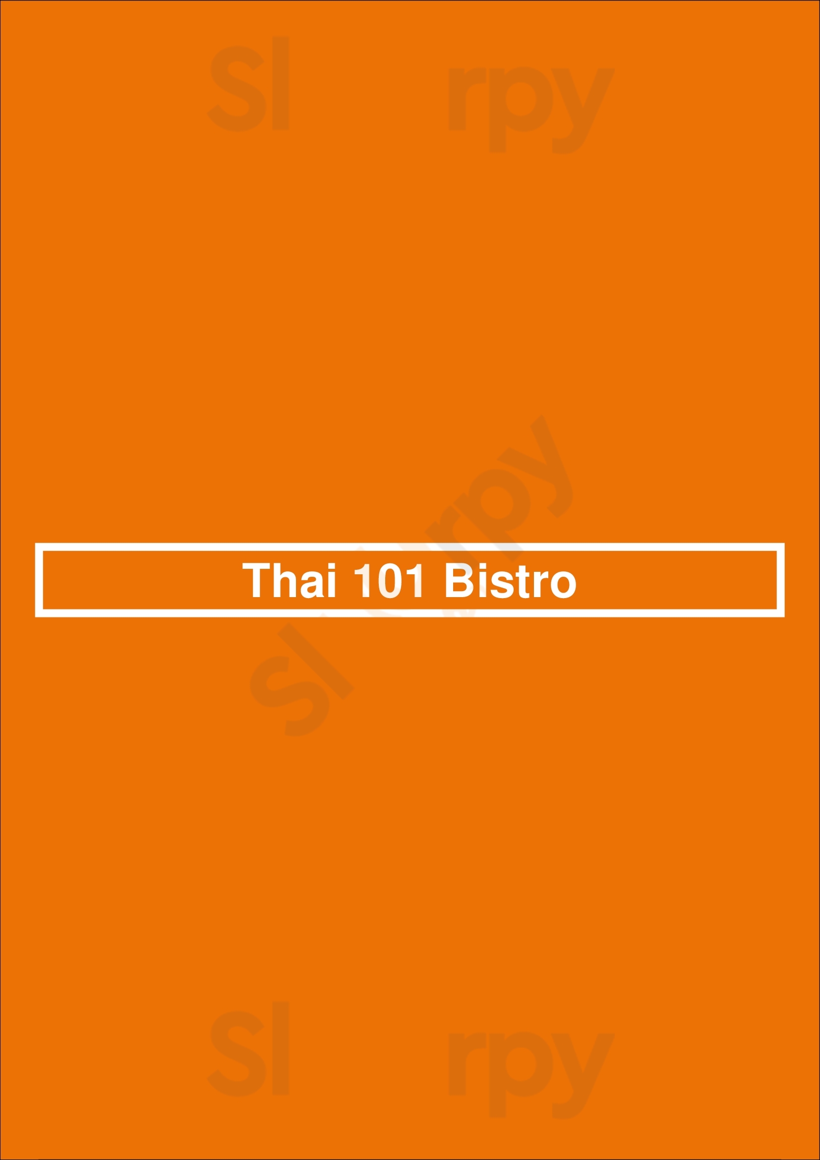 Thai 101 Bistro Brooklyn Menu - 1